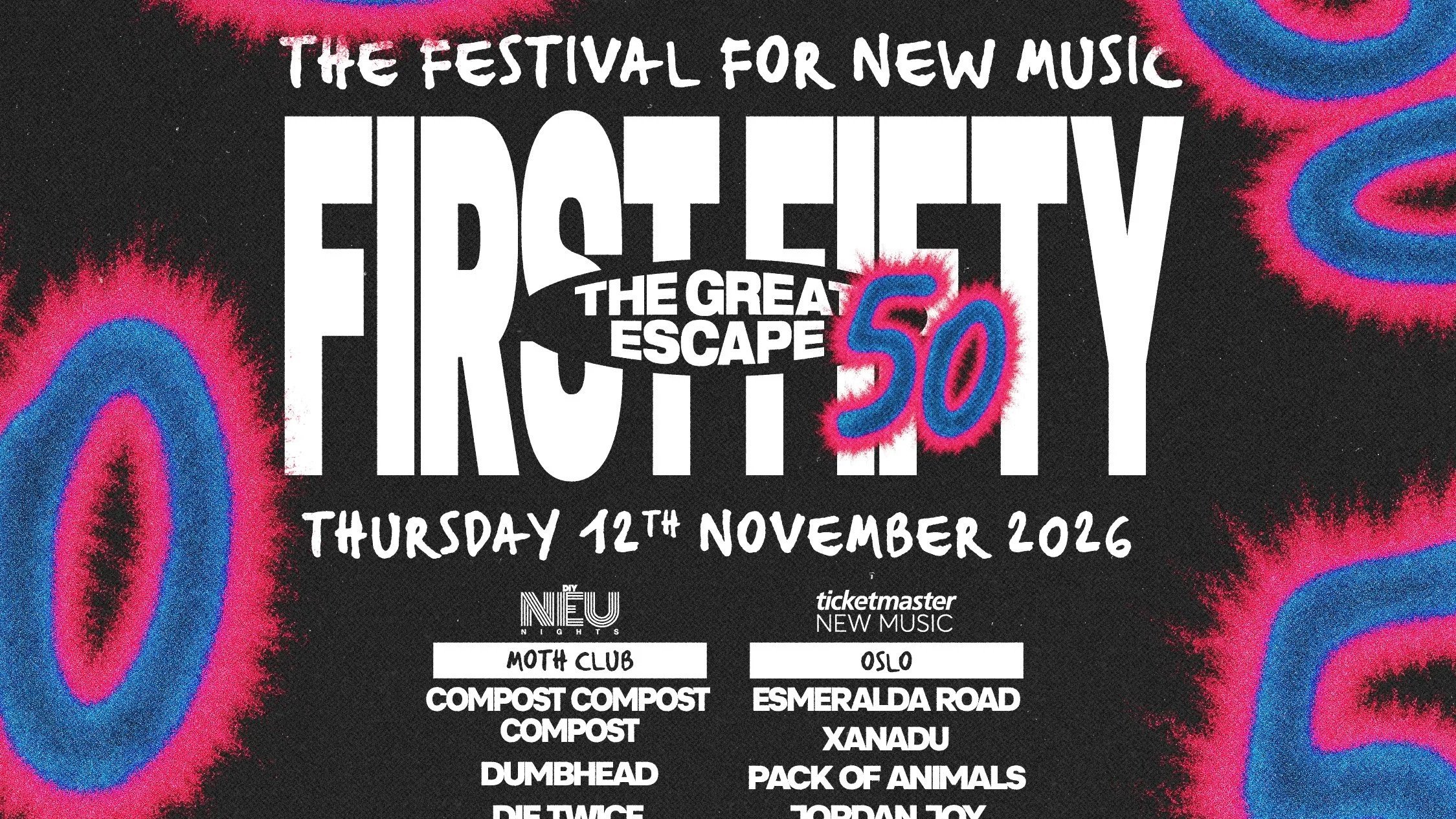The Great Escape announces the return of its First Fifty launch event