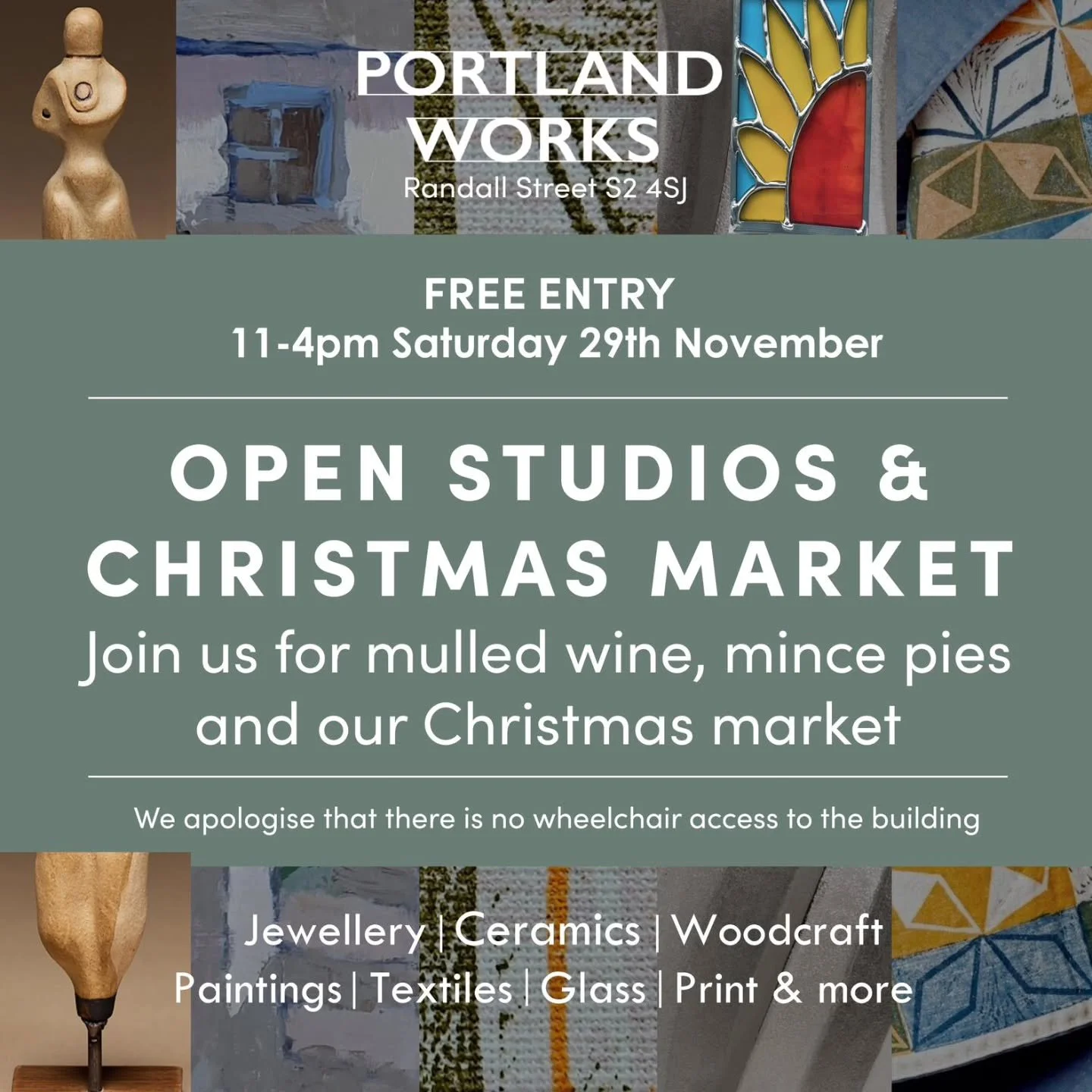 Come and join us at the very special @portlandworks this Saturday 29th November, and enjoy some mulled wine and mince pies!
#sheffieldchristmasmarkets #sheffieldmakers #sheffieldsmallbusiness #sheffieldindustrialheritage