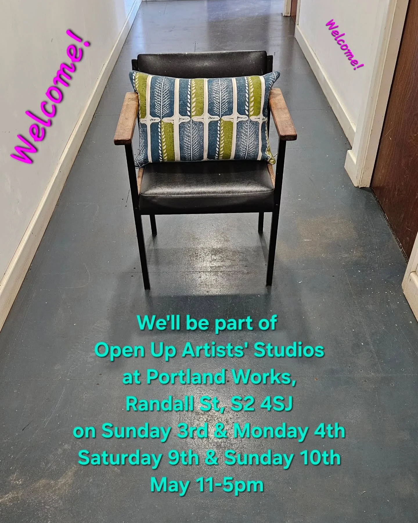 I hope you'll join us as part of @openupsheffield for paintings, prints, textiles and ceramics in the beautiful @portlandworks

#openstudios #artistsstudios #whatsoninsheffield #textileprinting #blockprintedtextiles 
@heritagecrafts
@craftscouncil 
@