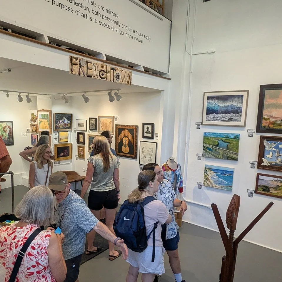 Lovely gallery opening of Create that Tune at MFA Gallery / Modern Fossils Art in Frenchtown. Amazing how the small gallery could fit that much art into it and do it so well!
