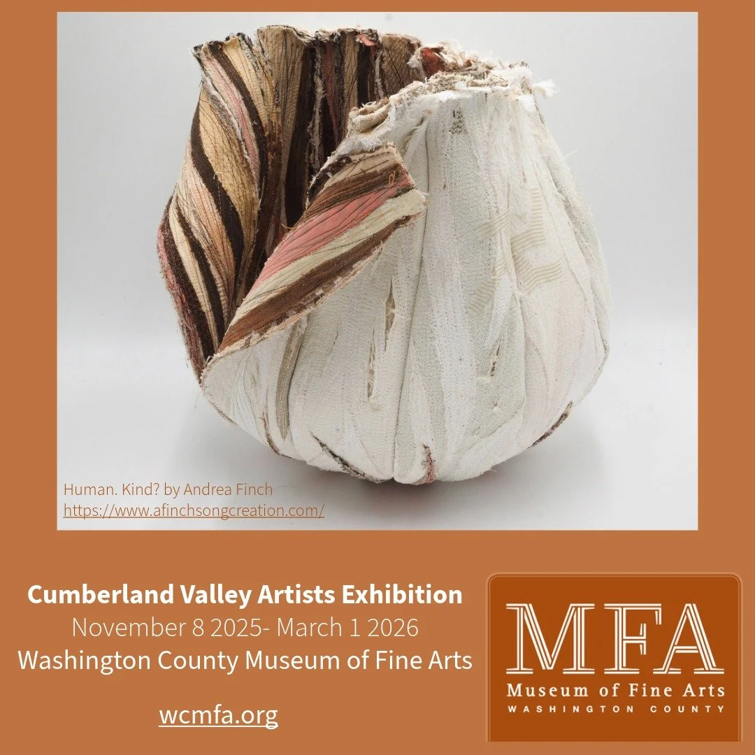 I dropped off my piece, Human. Kind? for the Cumberland Valley Artist Exhibition at the Washington County Museum of Fine Arts  and saw the Frida Kahlo  photograph exhibition. Go soon it ends on Sunday.