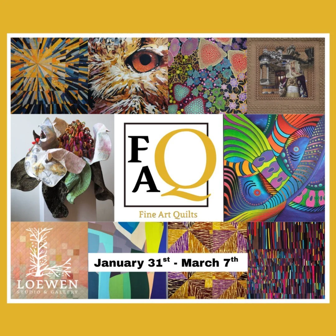 Magnolia Grandiflora III: Resurrected won Best of Show at Loewen Studio &amp; Gallery's first FAQ: Fine Art Quilts juried show in Williamston, Michigan. What a lovely gallery in a cute small town not far from Lansing. We had a crowd of quilt and art 