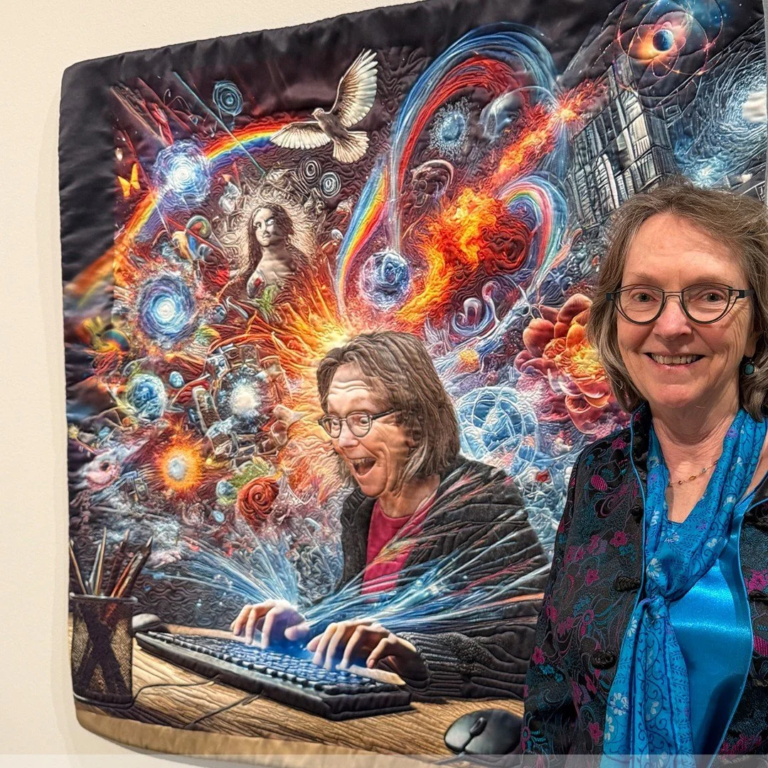 Thank you Sue Polansky for taking wonderful photos of the @Studio Art Quilt Associates, Inc.  Global Exhibition AI: Artistic Interpretations, premiering at Louisiana State University's  LSU Museum of Art through May 10, 2026
More information and to s