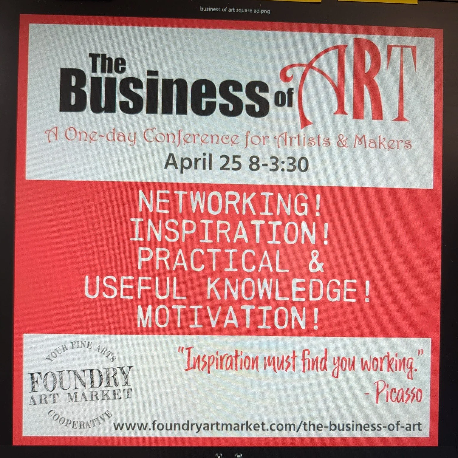 Getting ready for the Business of Art with The Foundry Art Market