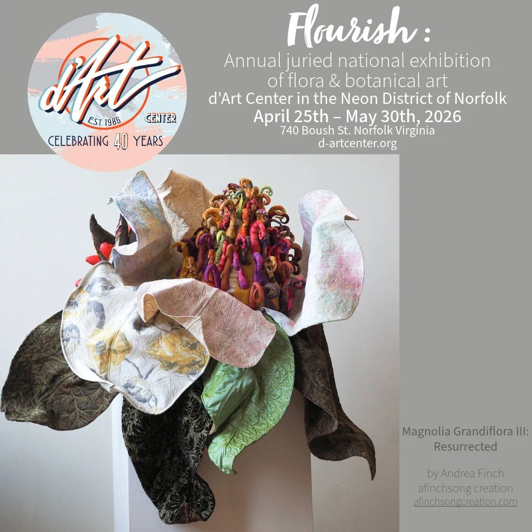 Flourish: at d'Art Center in Norfolk's Neon District
through May 30th, 2026

Magnolia Grandiflora III: Resurrected

Flourish is an exhibition of floral and botanical artworks from across the country. Work must depict flowers and/or plants to be consi