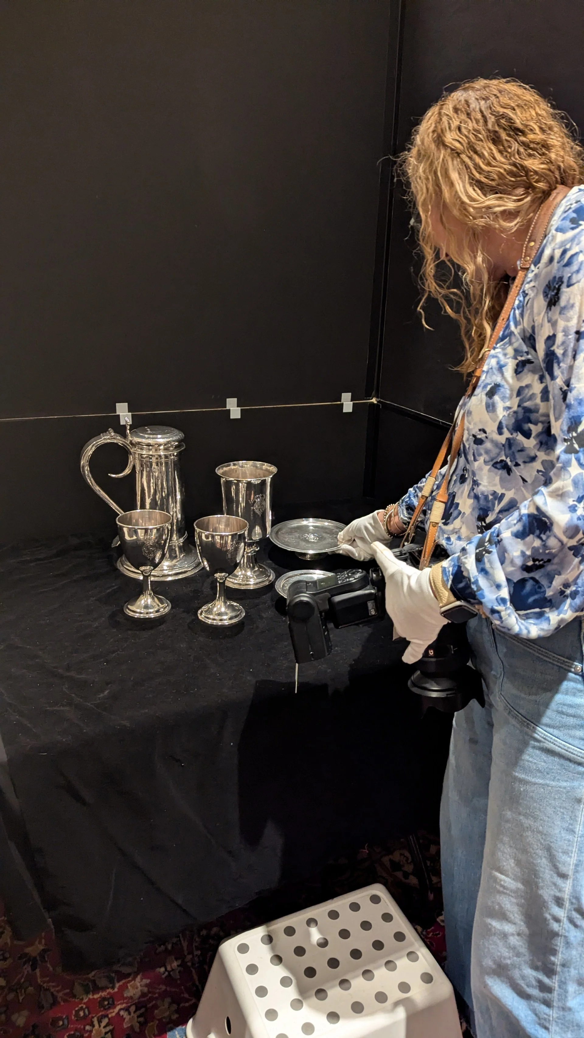Laura Arranges the King Williams Silver.jpg