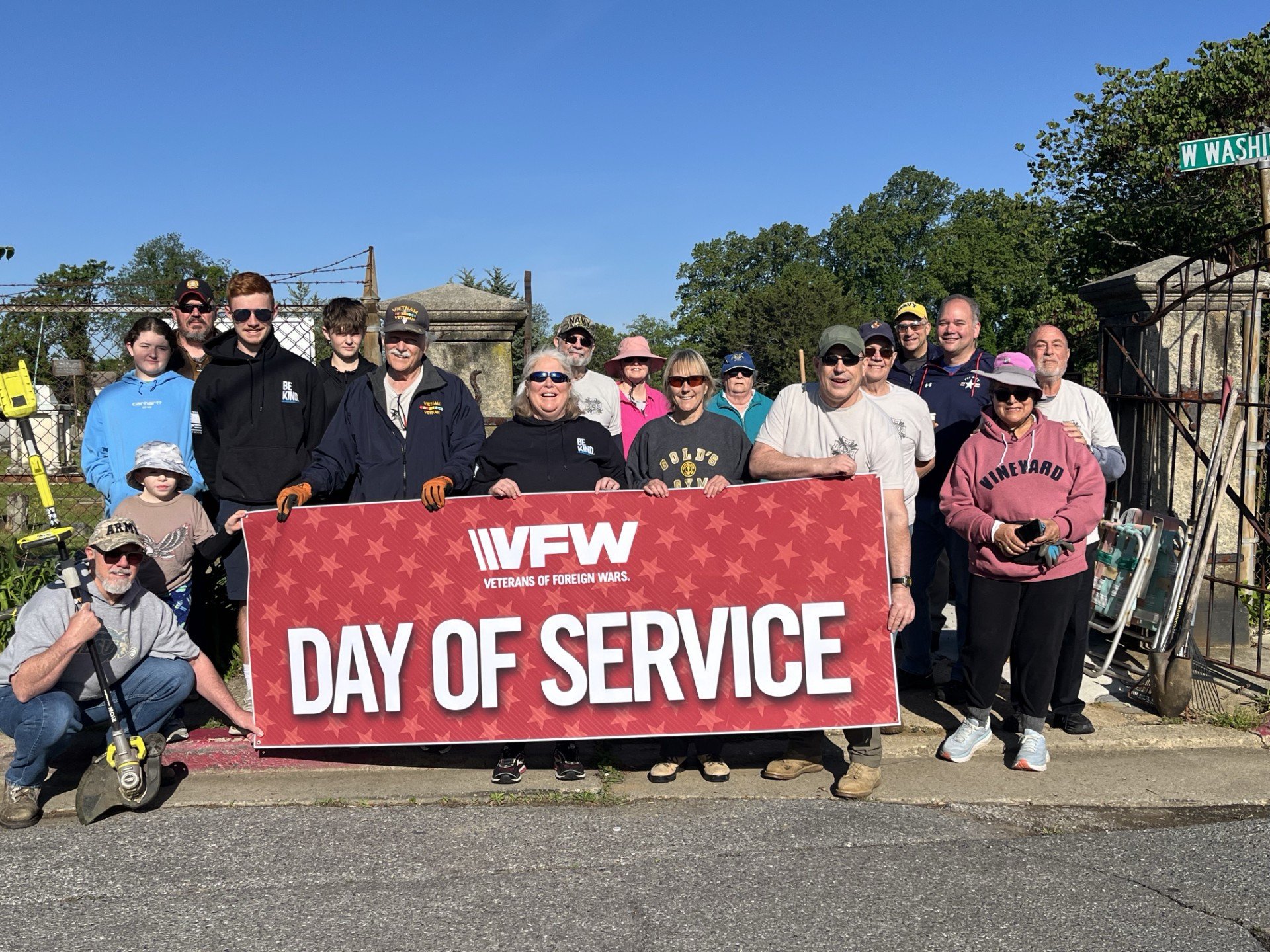 Honoring Veterans: VFW 304 Clears Gravestones at Cedar Bluff Cemetery