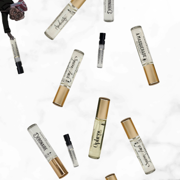 Perfume samples by Plowden &amp; Fallow 