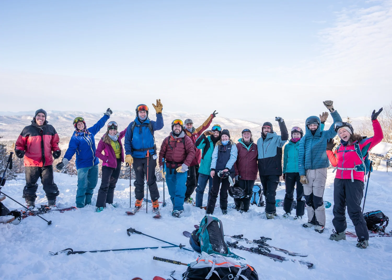 Inclusive Ski Touring participants on a program day