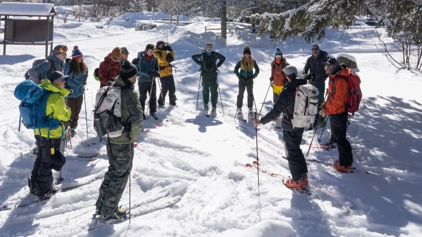 Inclusive Ski Touring participants on the uphill