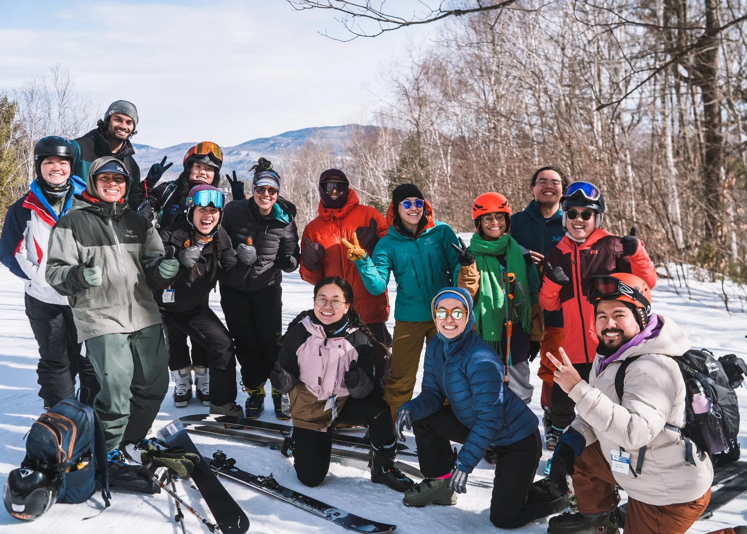 Inclusive Ski Touring participants on a program day