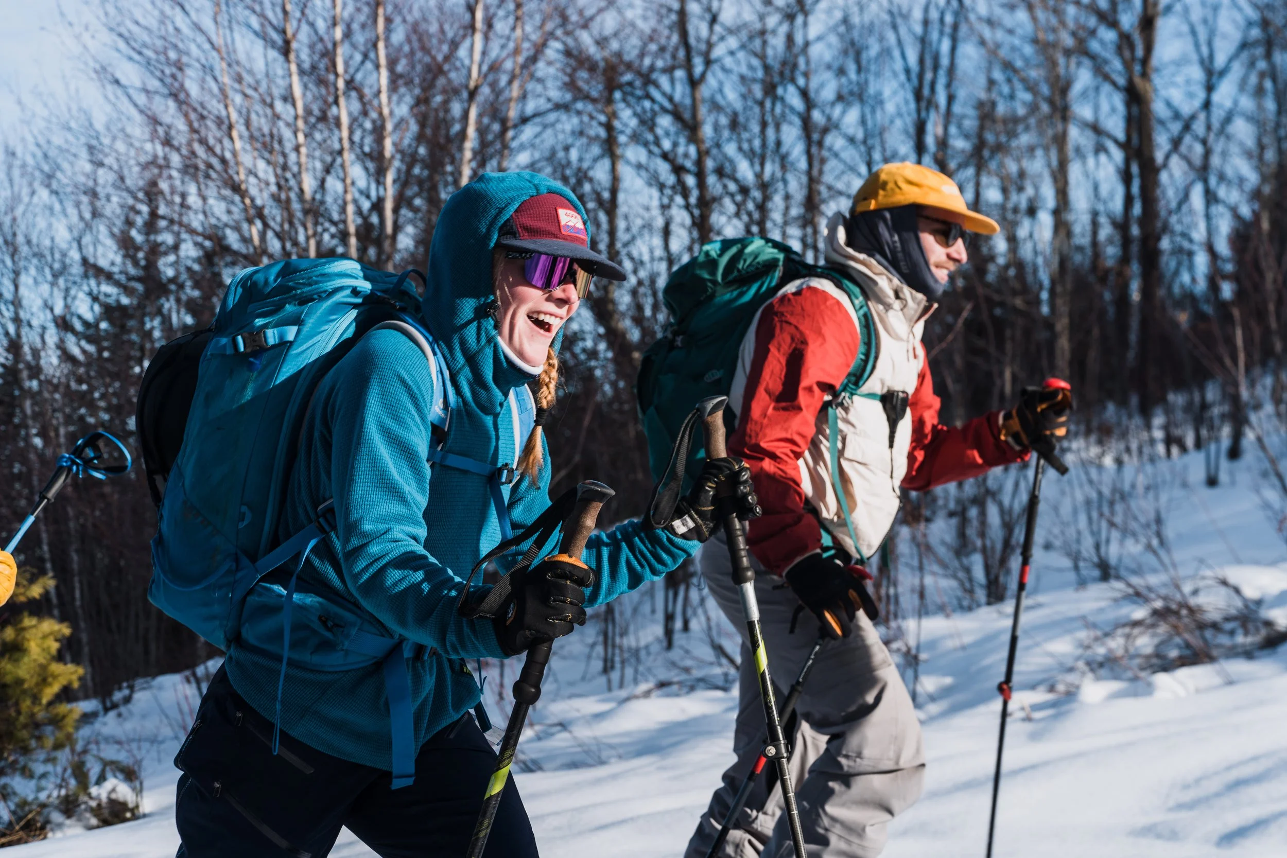 Inclusive Ski Touring participants on the uphill
