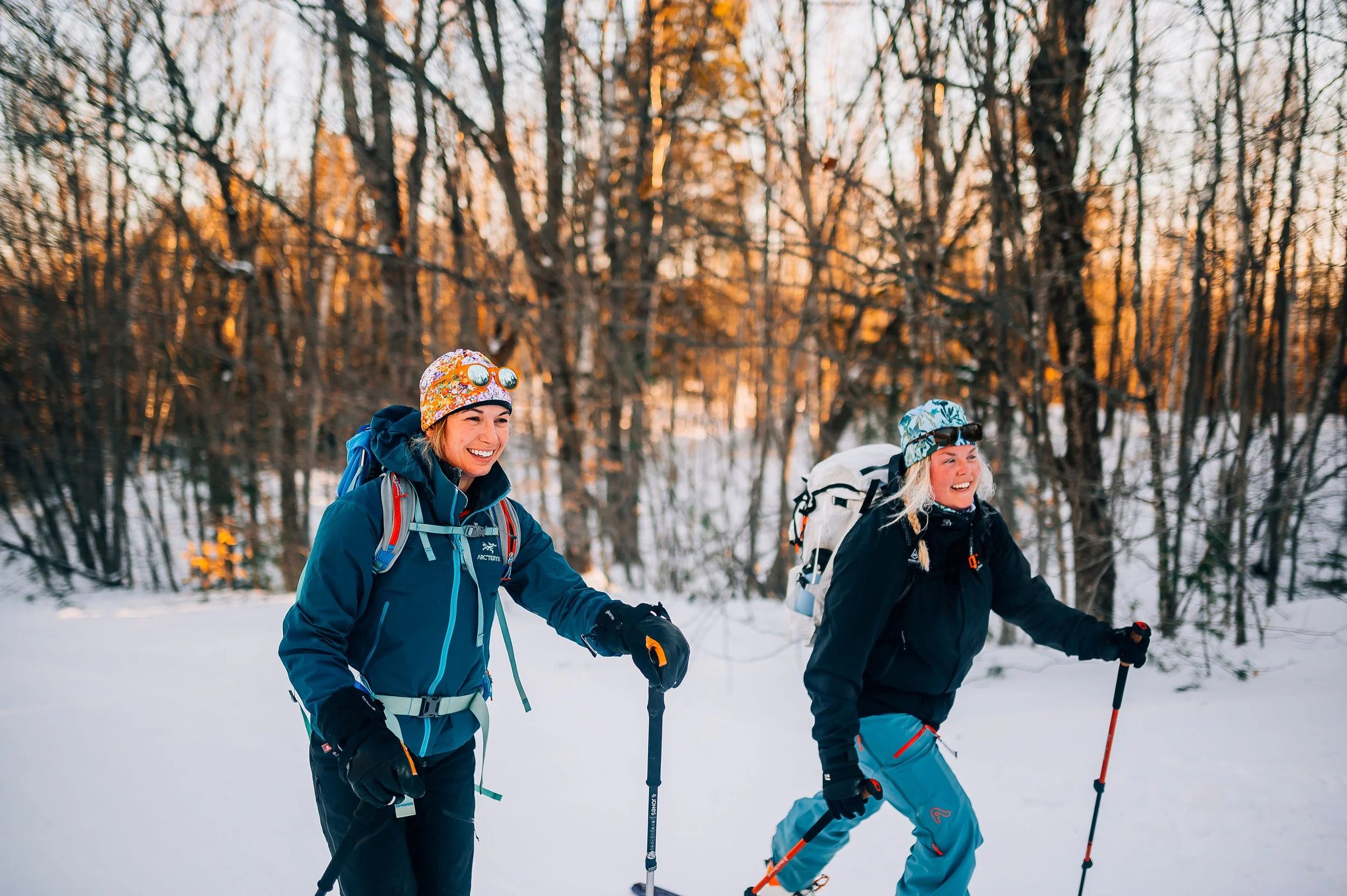 Inclusive Ski Touring participants on the uphill