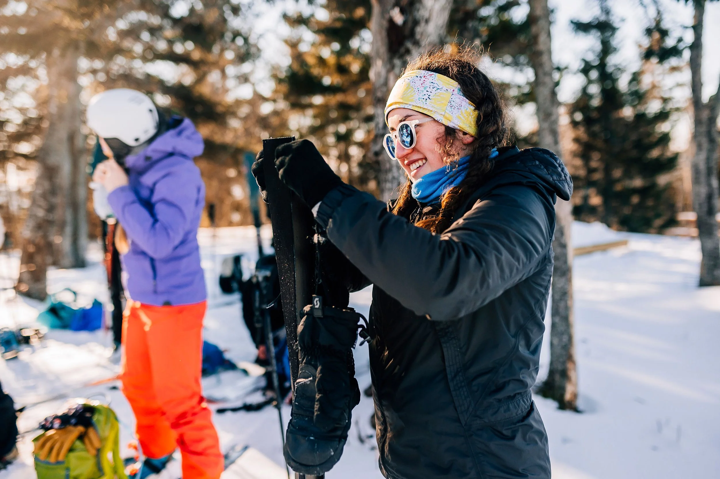 Inclusive Ski Touring participants on the uphill
