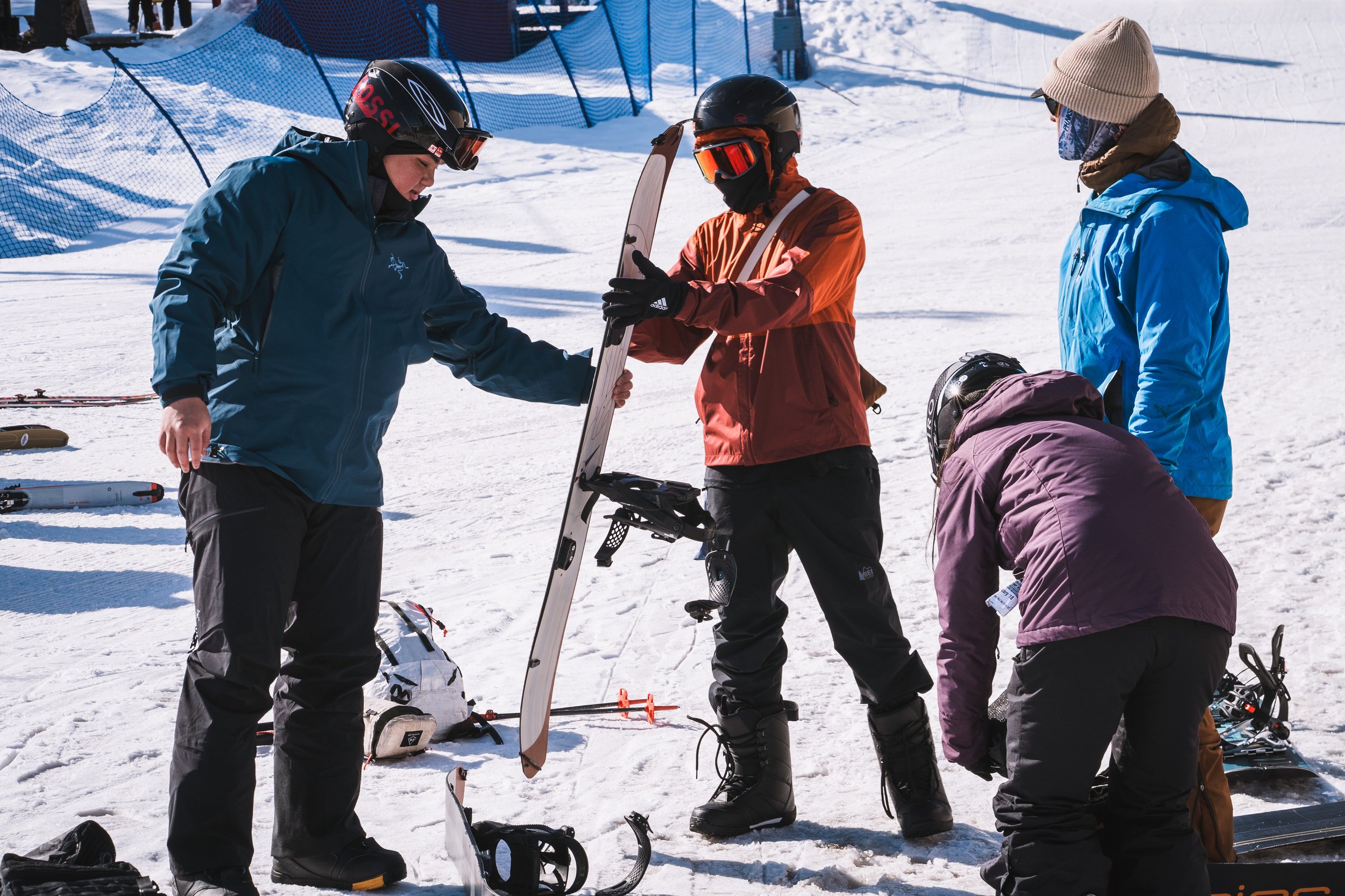 Inclusive Ski Touring participants on the uphill