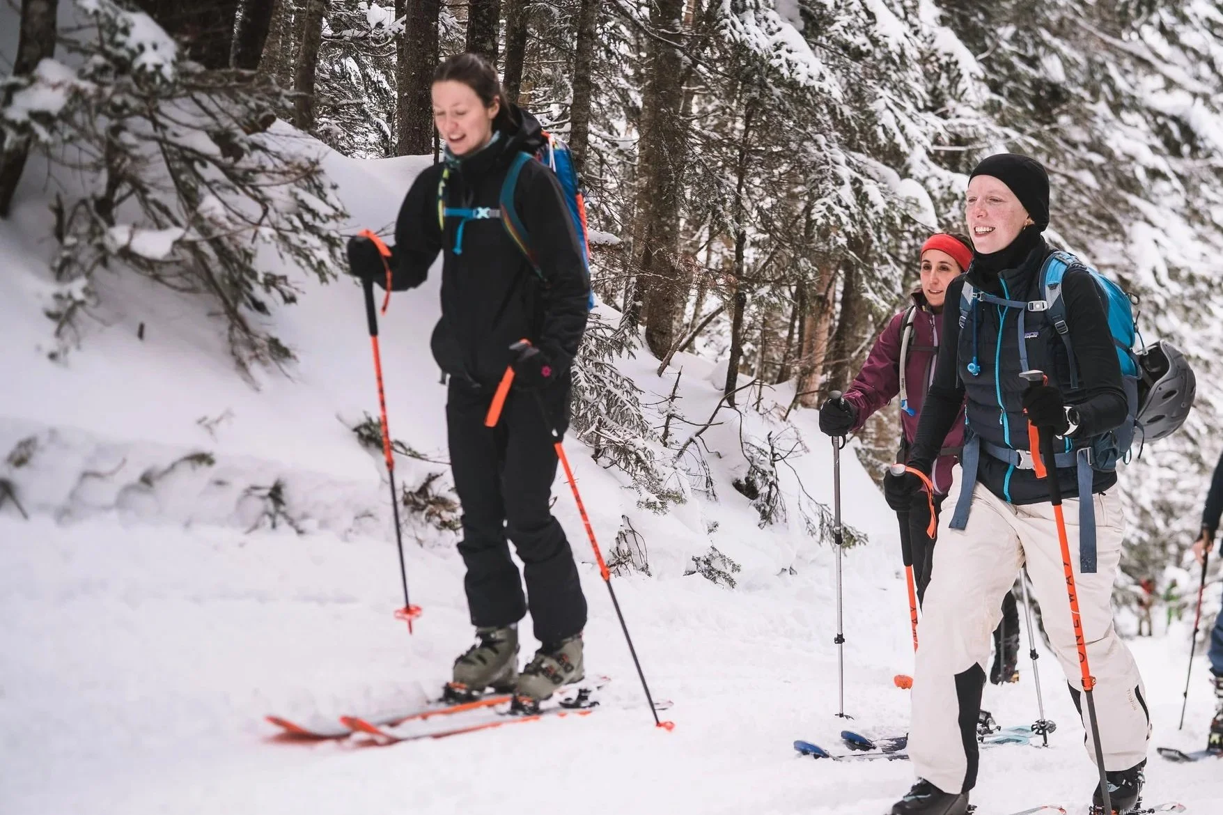 Participants touring on Mt. Washington with Inclusive Ski Touring