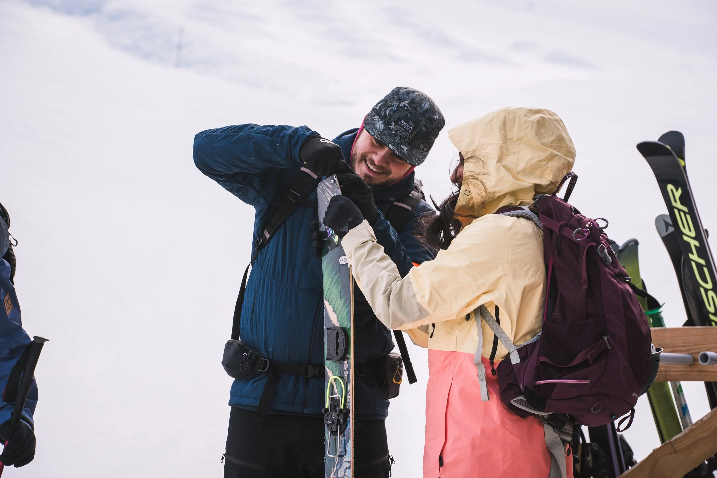 Inclusive Ski Touring participants on the uphill