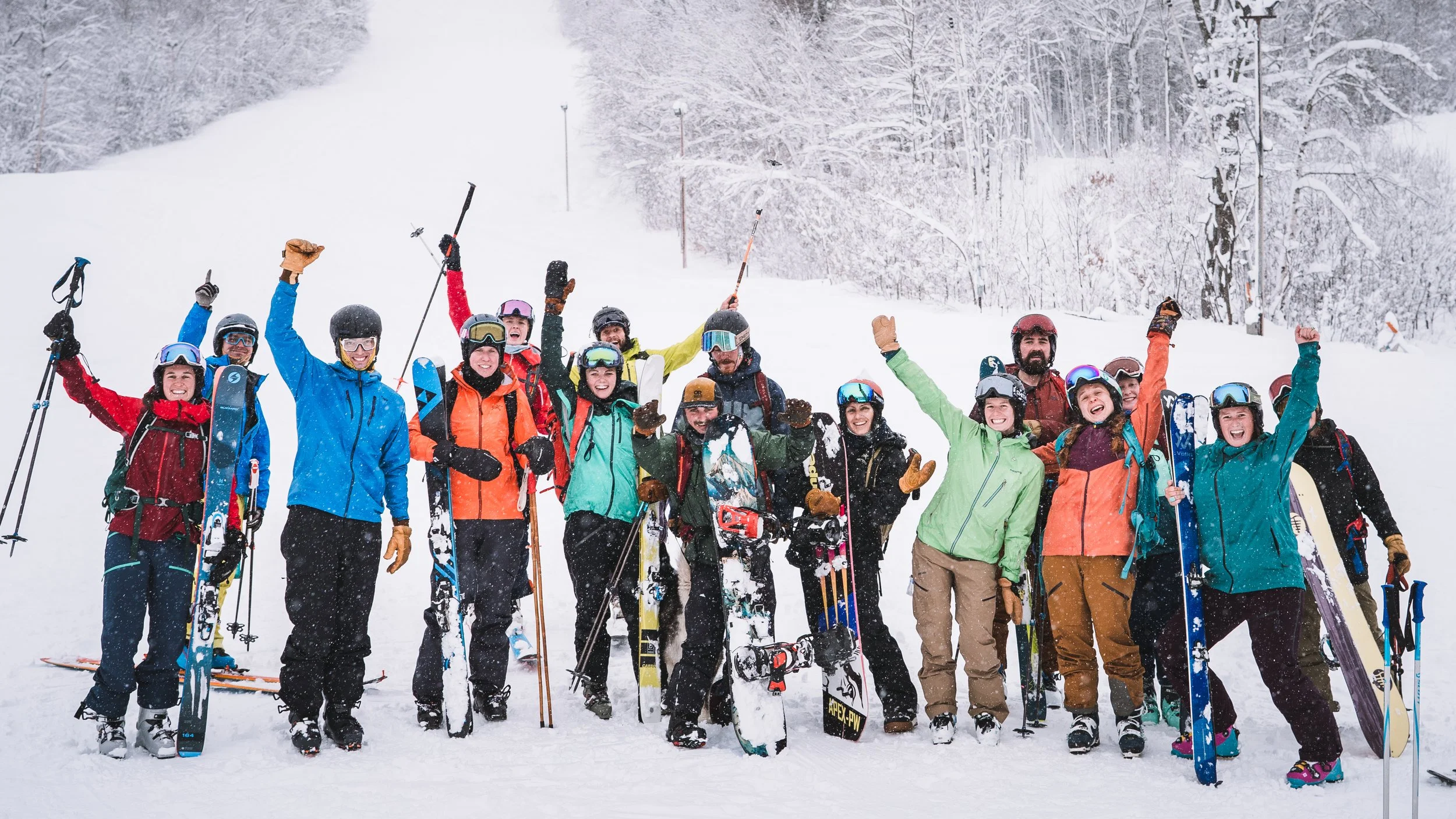 Inclusive Ski Touring participants on the uphill