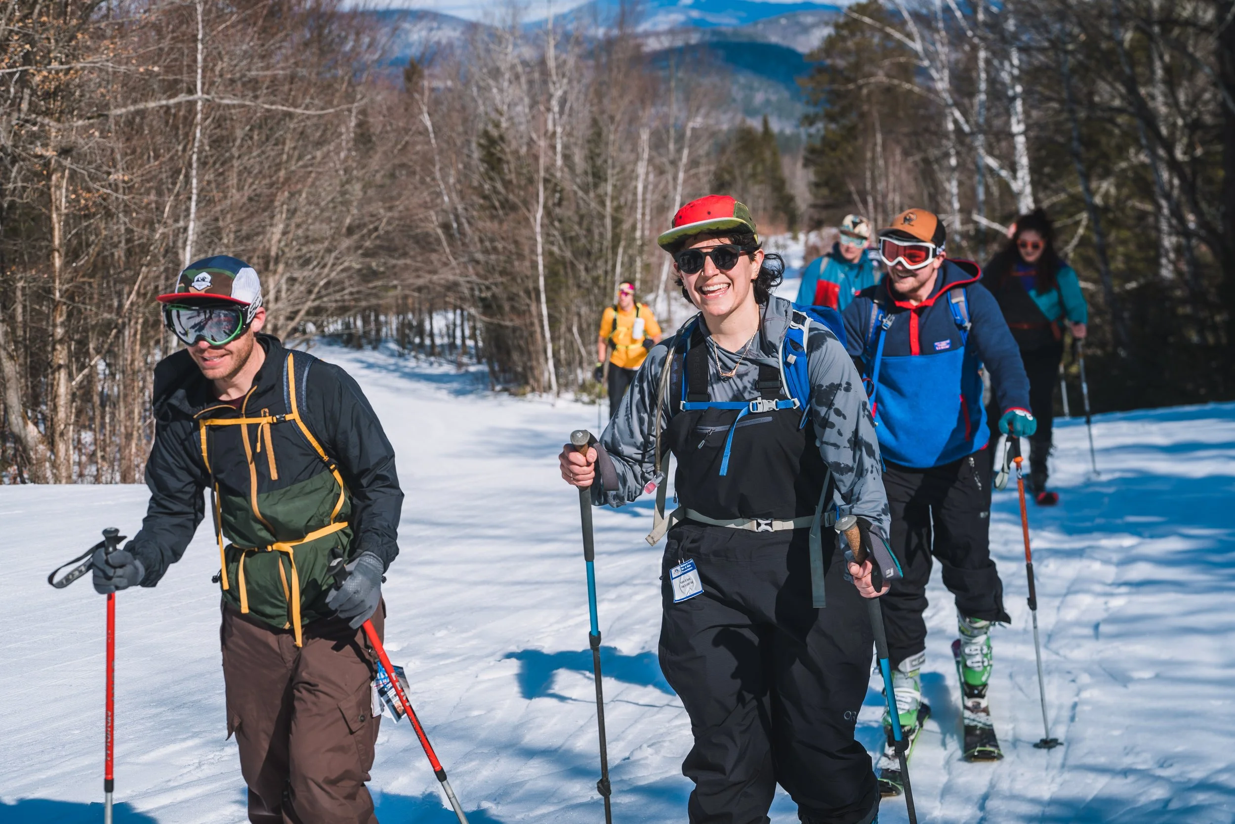 Participants touring on Mt. Washington with Inclusive Ski Touring