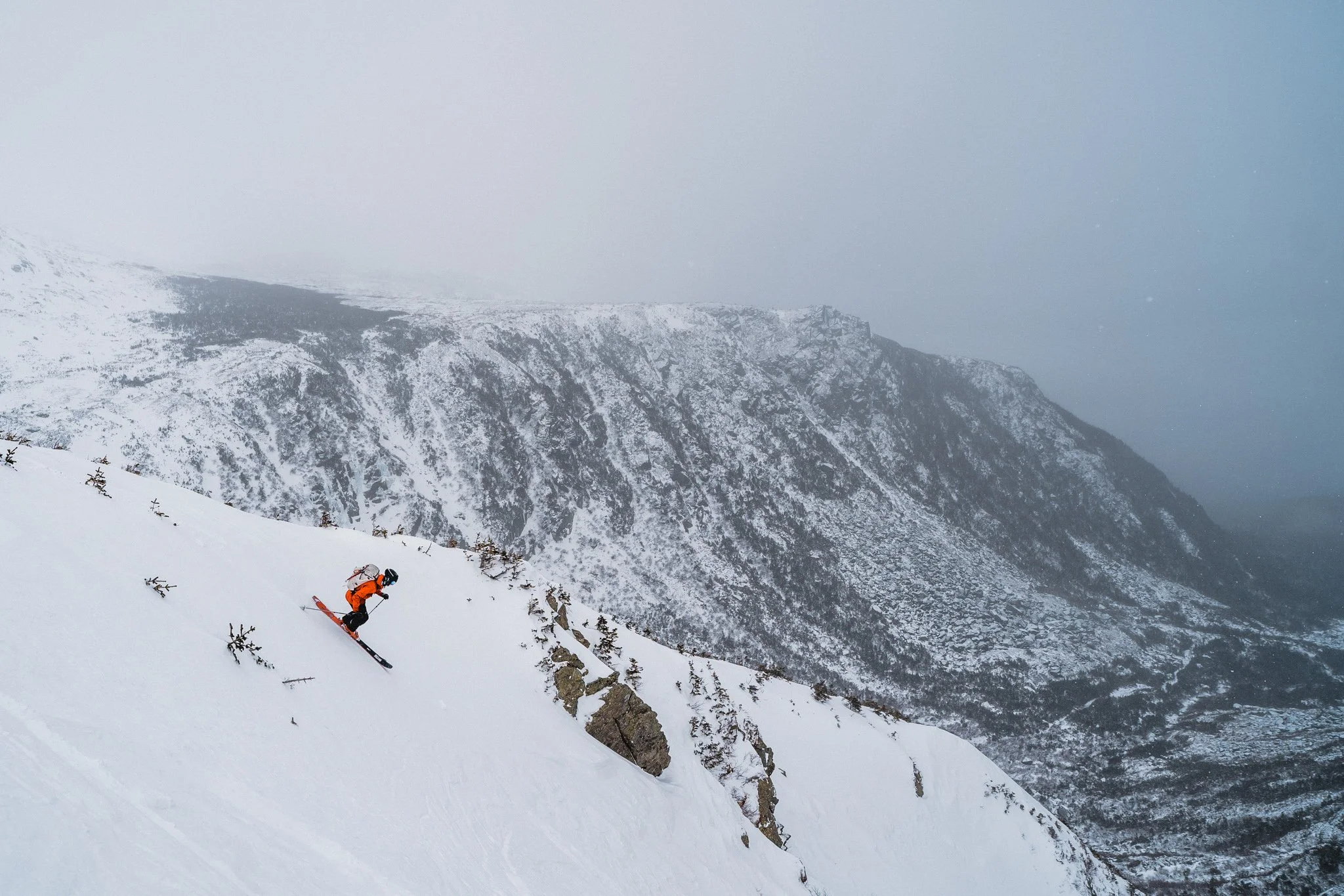 Participants touring on Mt. Washington with Inclusive Ski Touring