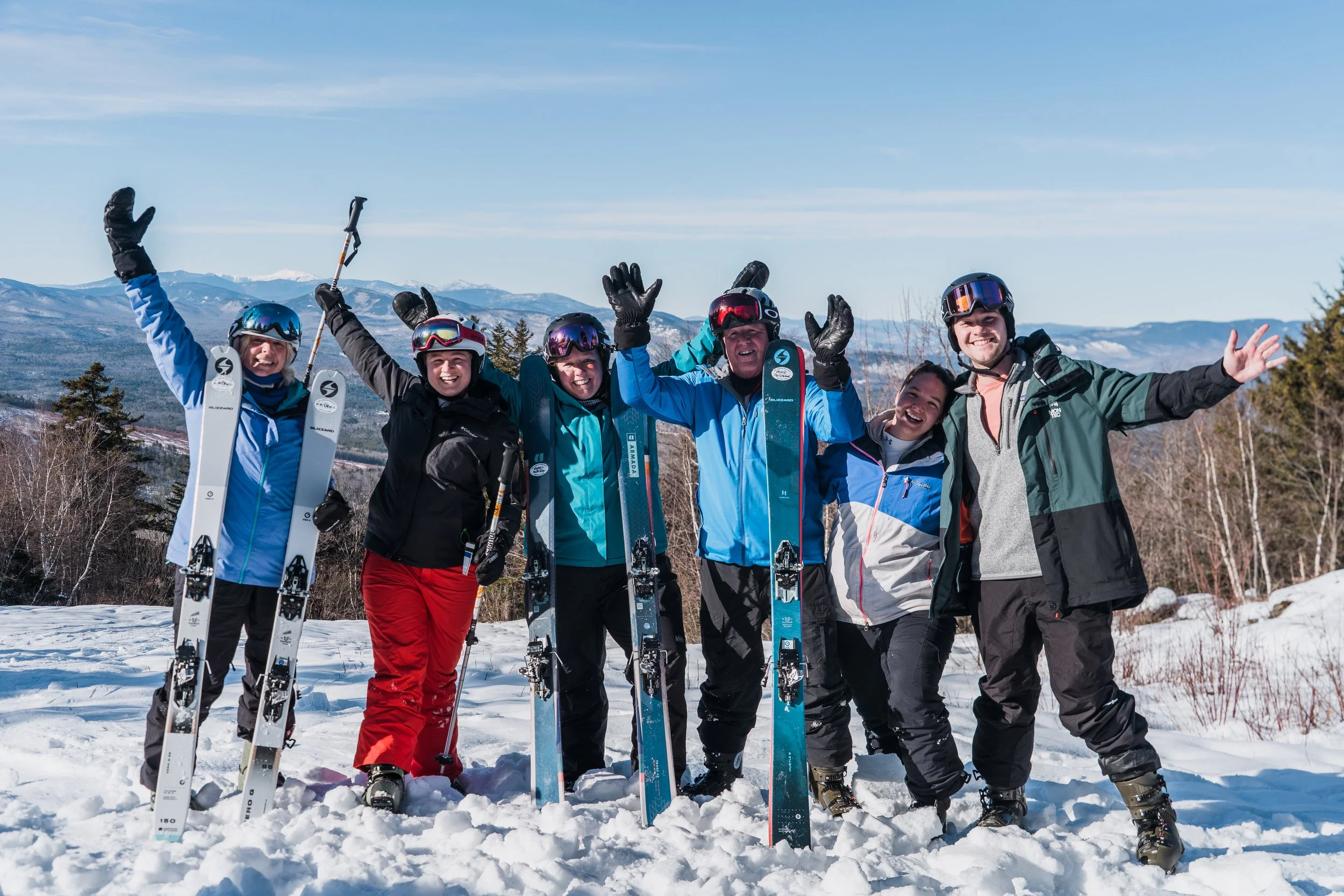 Inclusive Ski Touring participants on the uphill