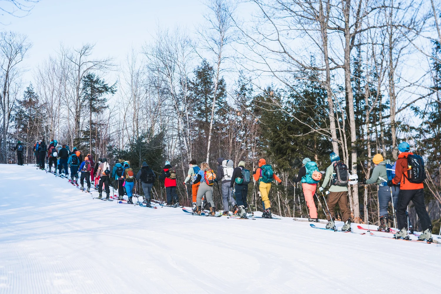 Inclusive Ski Touring participants on a program day