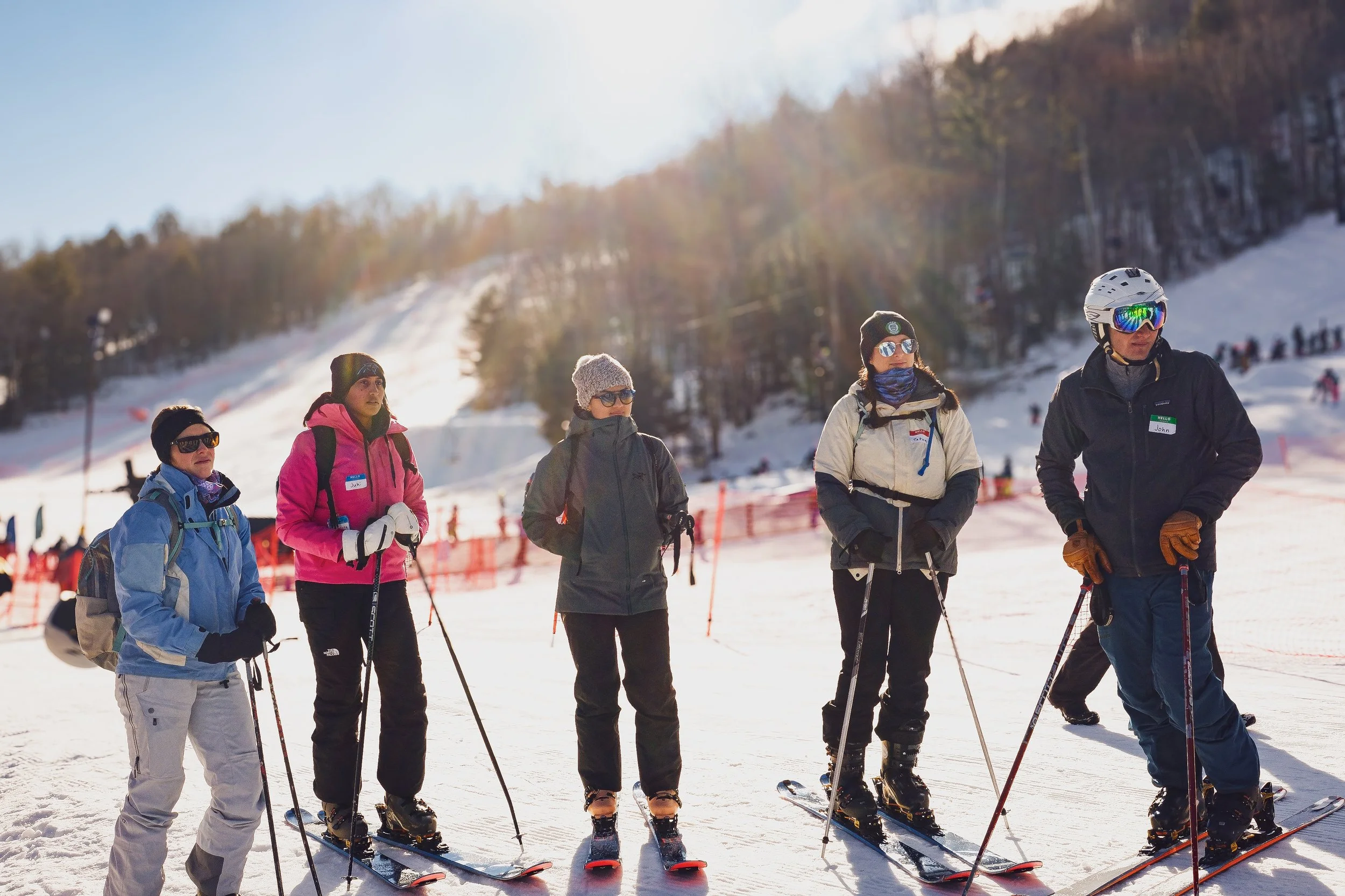Inclusive Ski Touring participants on the uphill