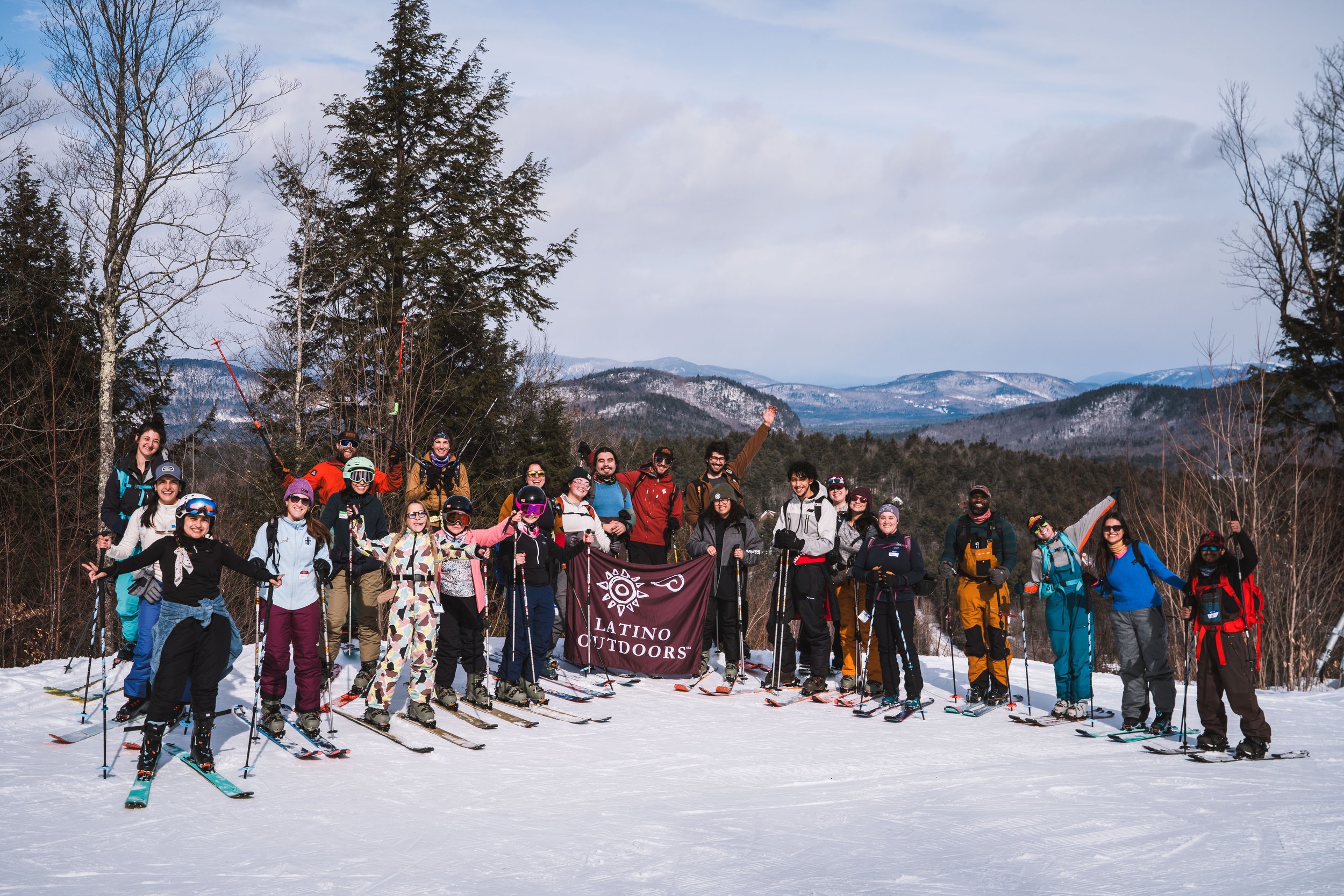 Inclusive Ski Touring participants on the uphill