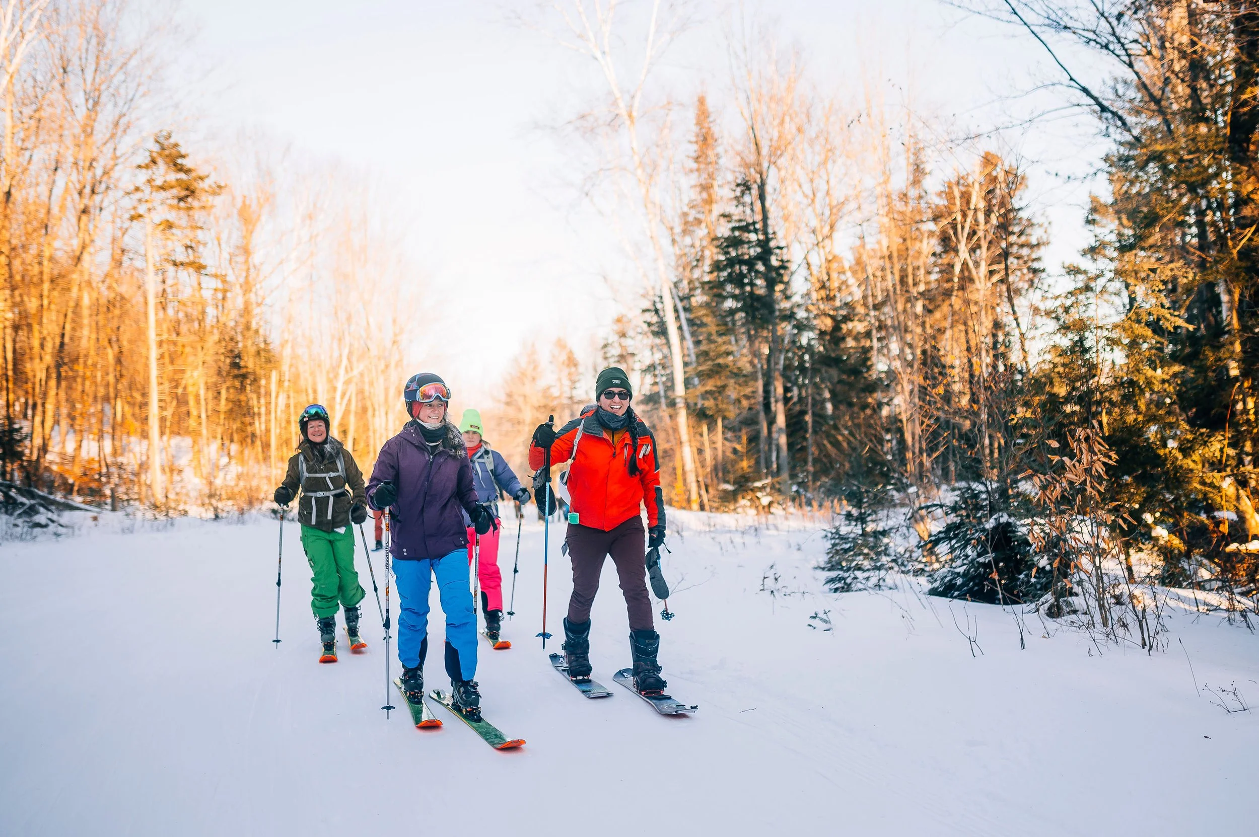 Inclusive Ski Touring participants on the uphill