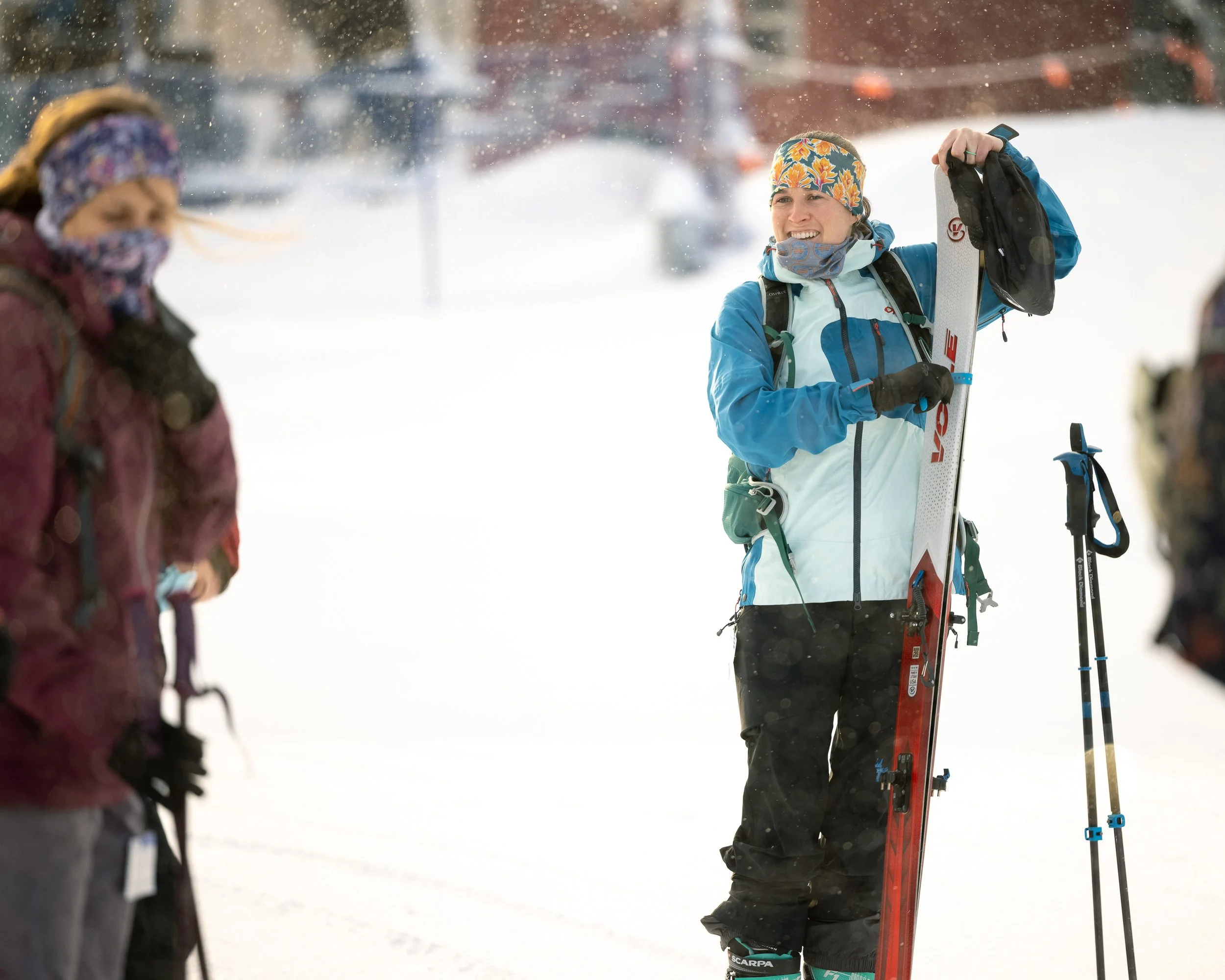 Inclusive Ski Touring participants on the uphill