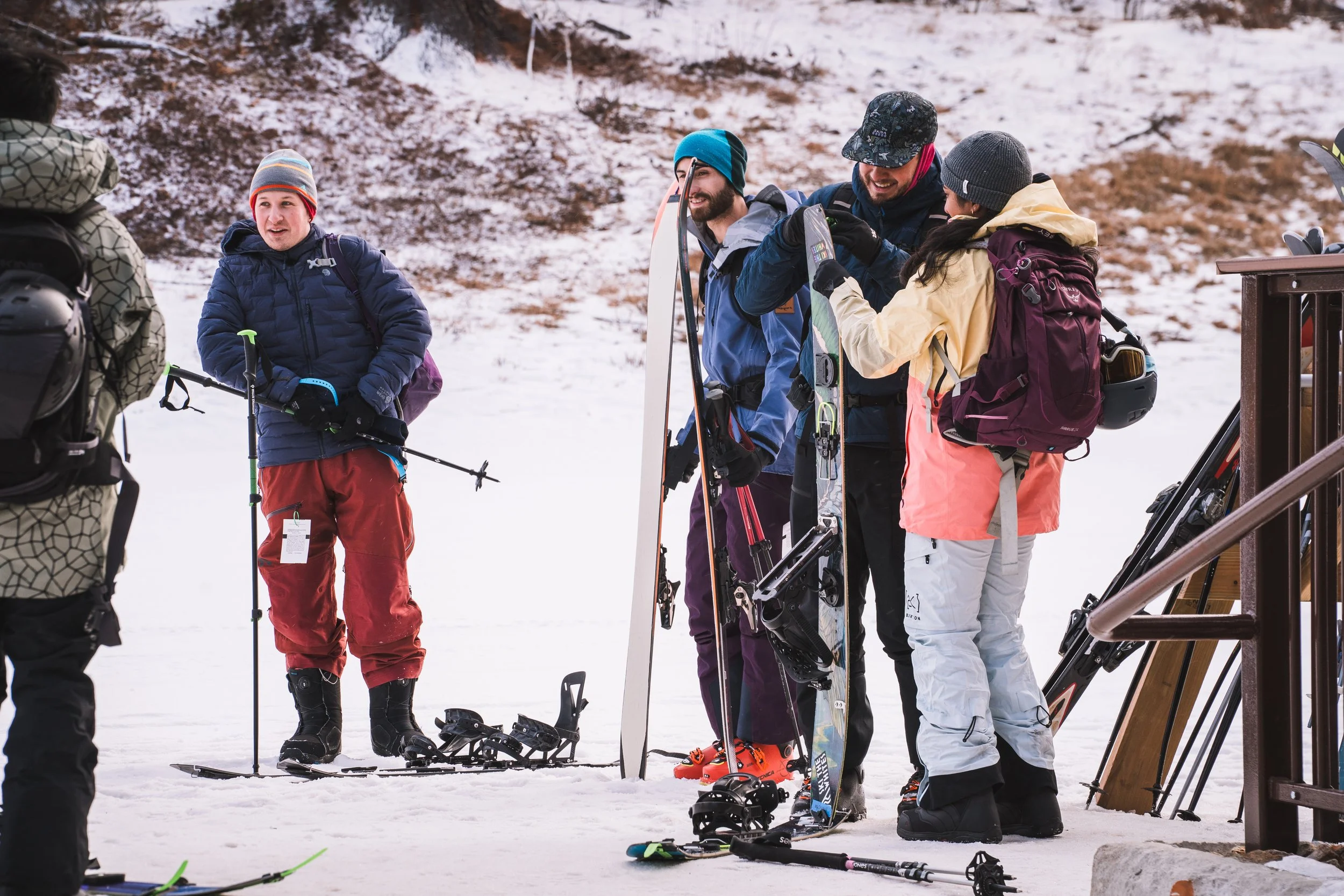 Inclusive Ski Touring participants on the uphill