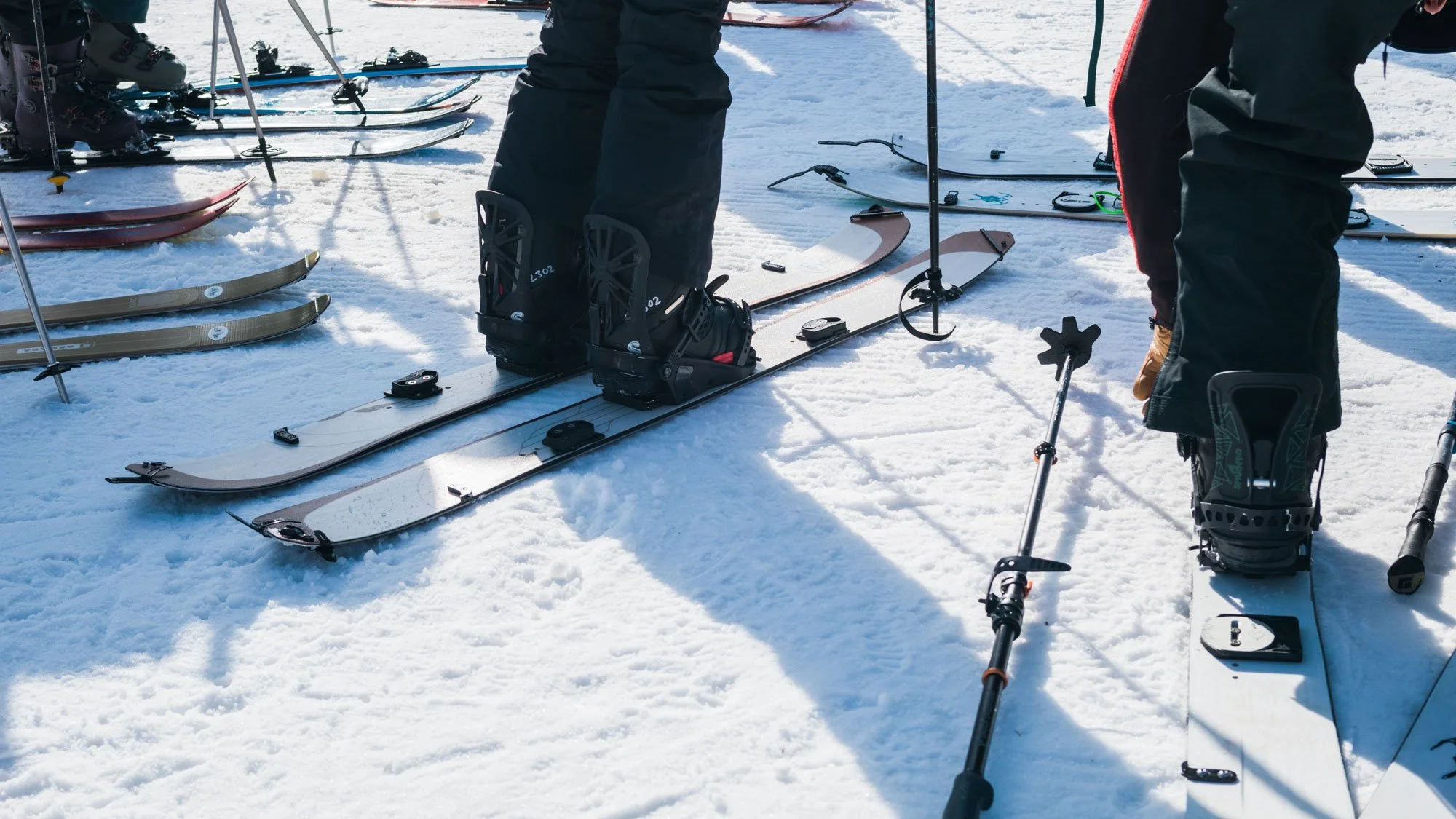 Inclusive Ski Touring participants on the uphill