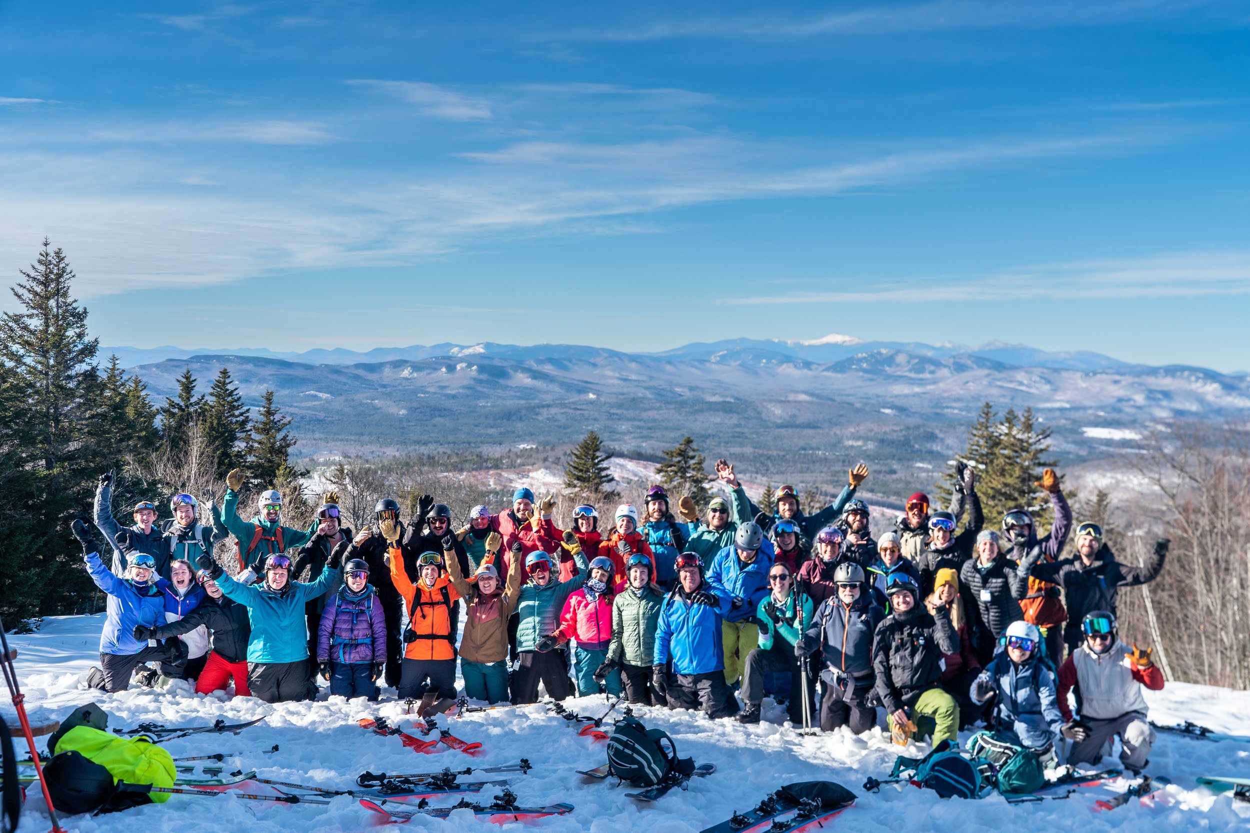Inclusive Ski Touring participants on the uphill