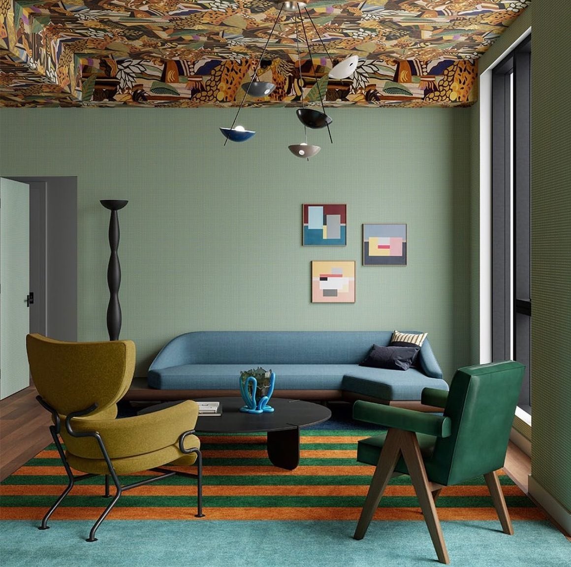 Wie zegt dat behang allen voor de muur is? Geef je plafond ook karakter! 
Met het behang van Arte Terra Tropicana