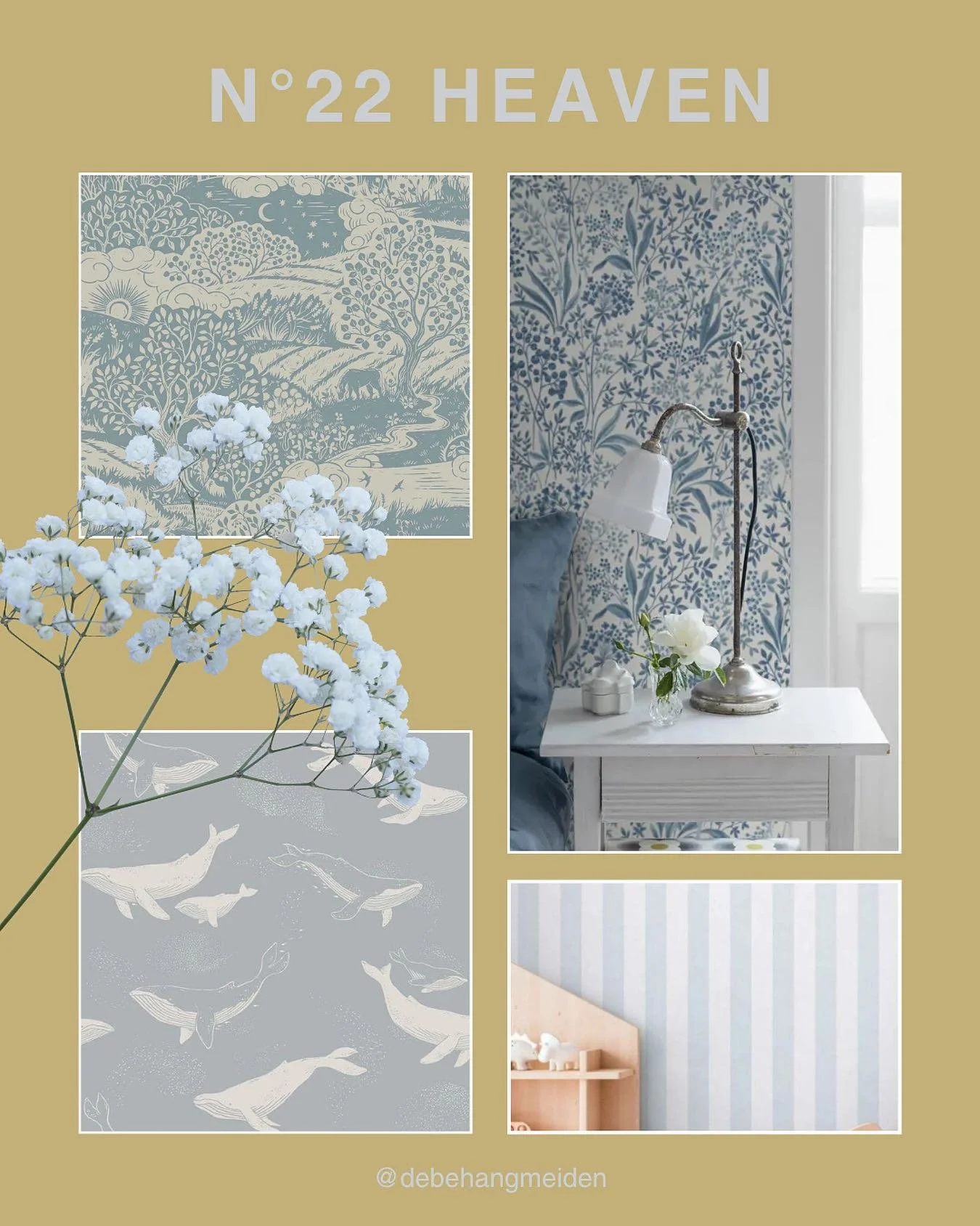 Inspiratie voor de kleur N&deg;22 Heaven met het prachtig behang van @borastapeter om die Scandinavi&euml; sfeer in huis te brengen🌨️

#bahang #behangmeiden #bor&aring;stapeter #scandinave #interiordesign #inspiration