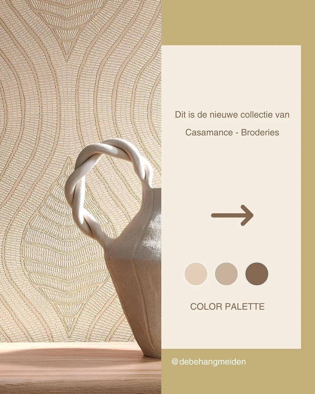 De nieuwe collectie van @casamance_official - Broderies.

Deze collectie zit vol met warme zachte tinten en organische vormen, dit behang geeft sfeer en warmte aan jouw interieur.

#woontrends #wooninspiratie #sfeerinhuis #behang #wallpaperdecor #wal