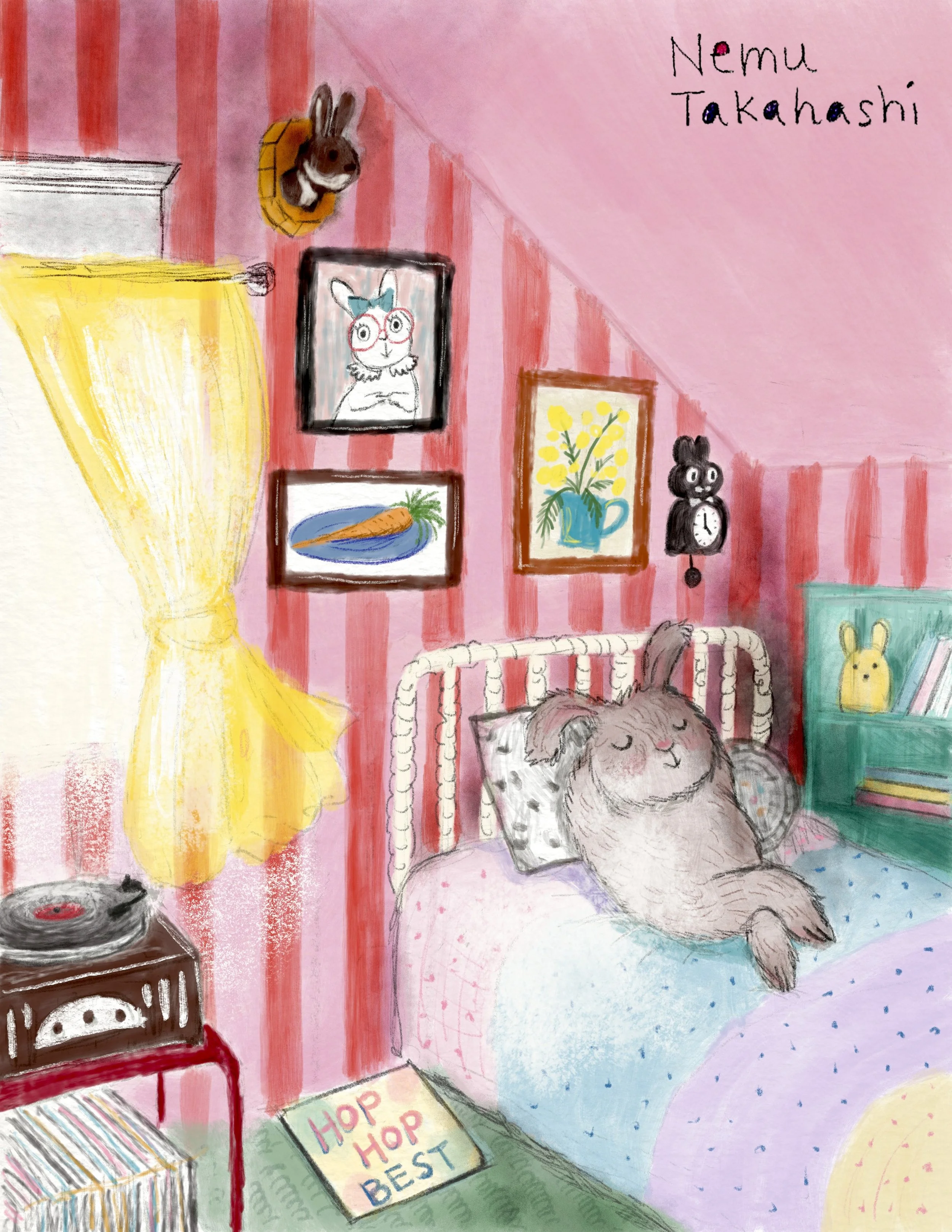 Lounging Bunny illustrated by Nemu Takahashi