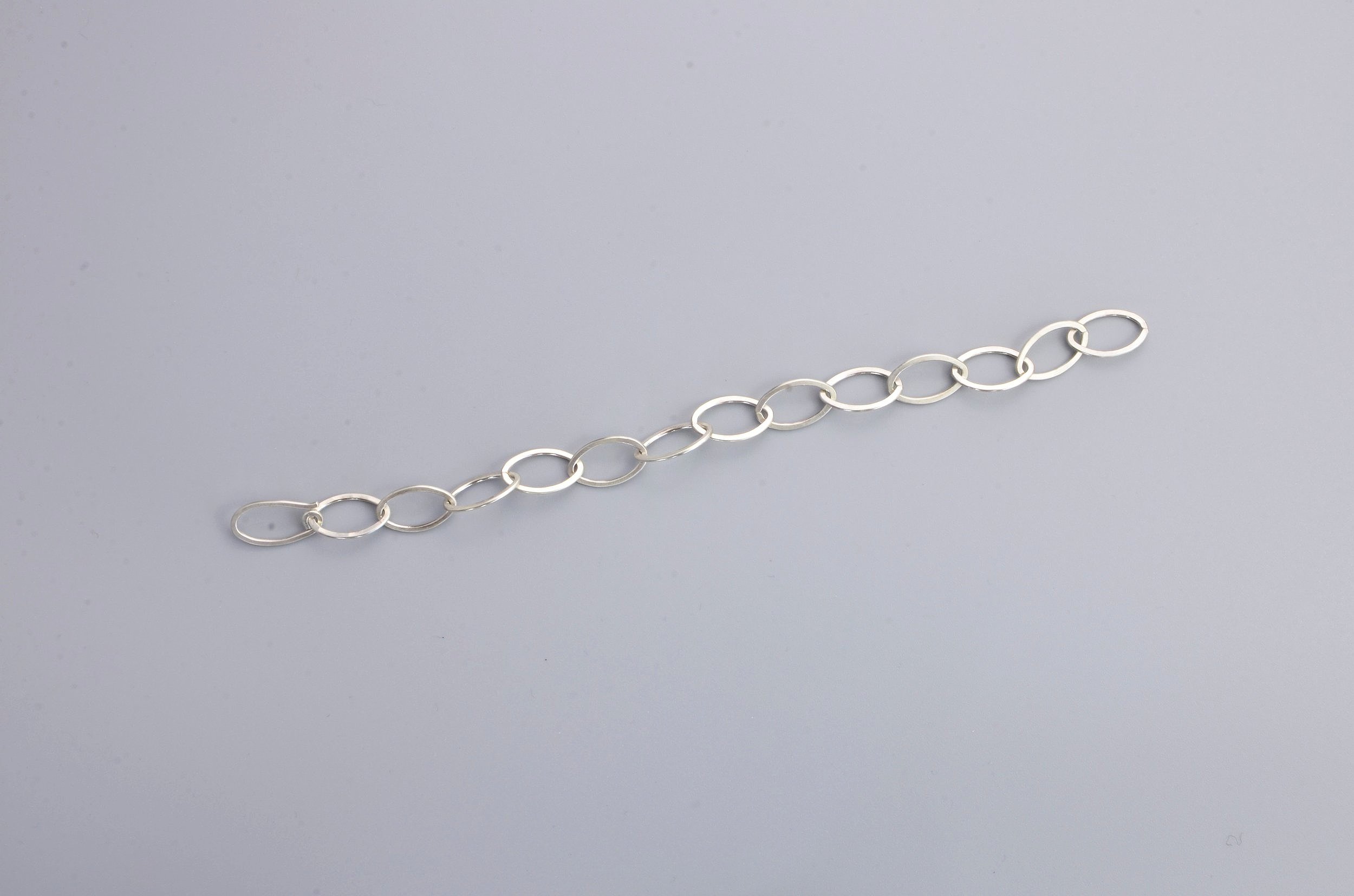 Margaret Howell Flat hammered Silver Chain Bracelet
