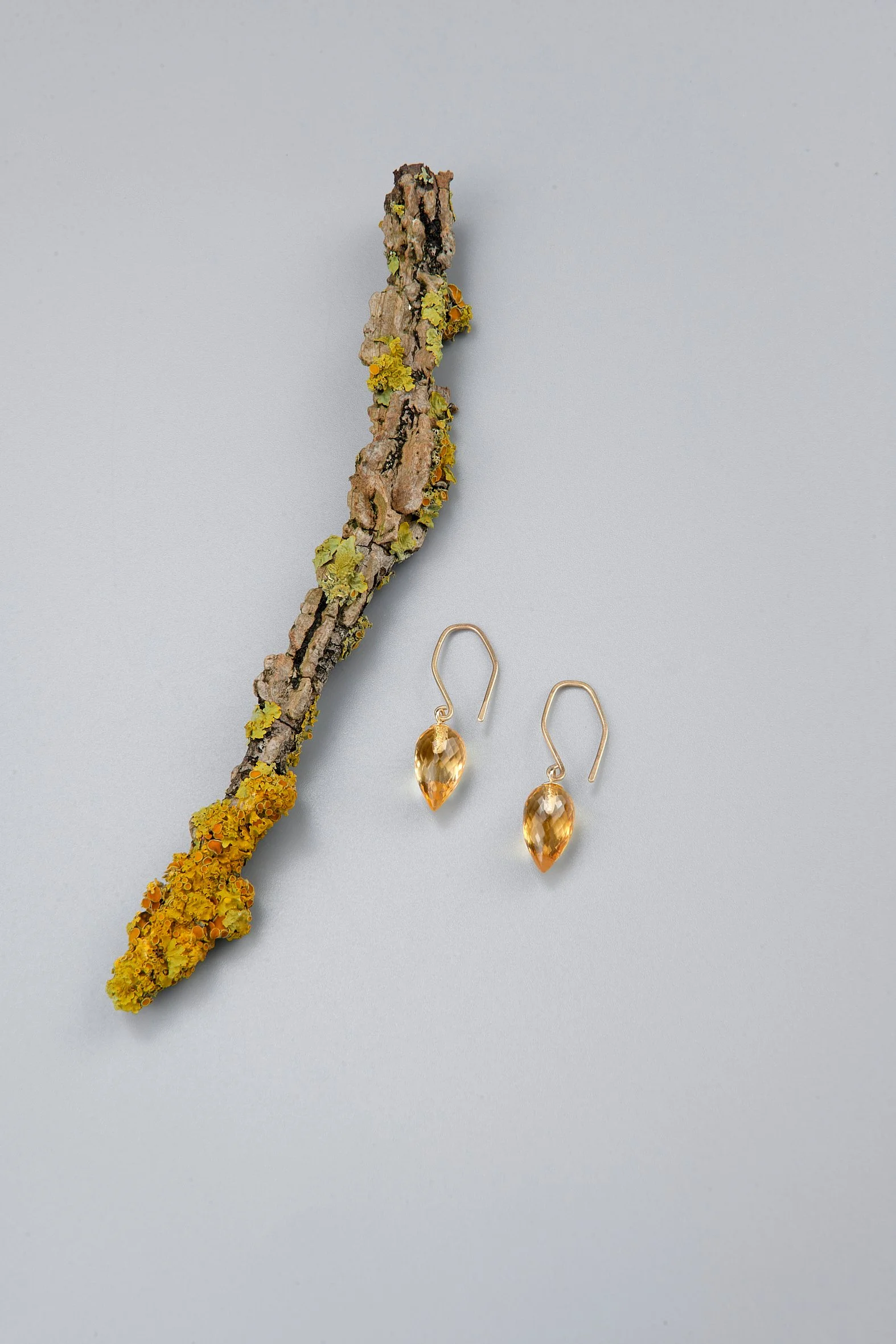 Citrine teardrop earrings