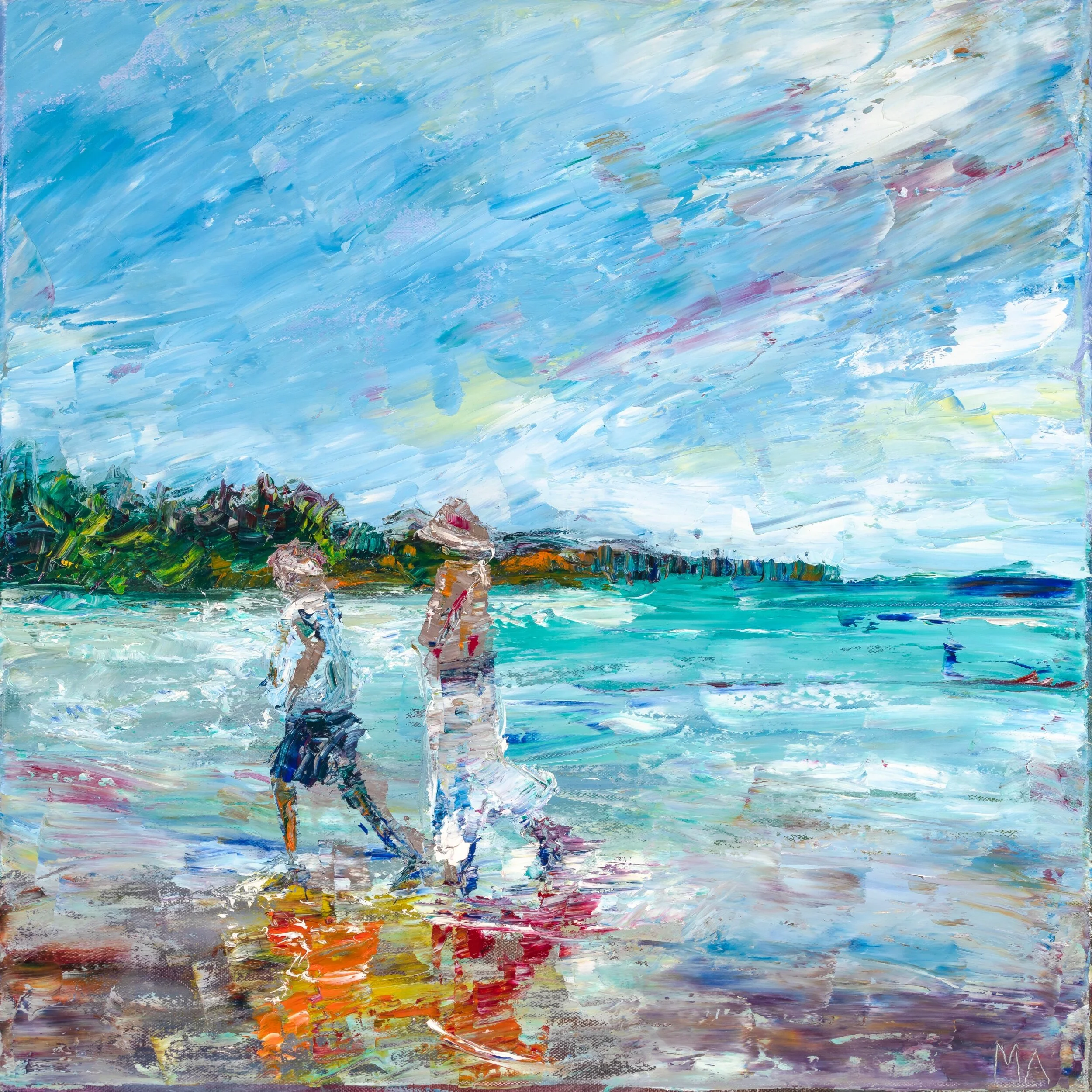 Sisters. 20"x20" oil.