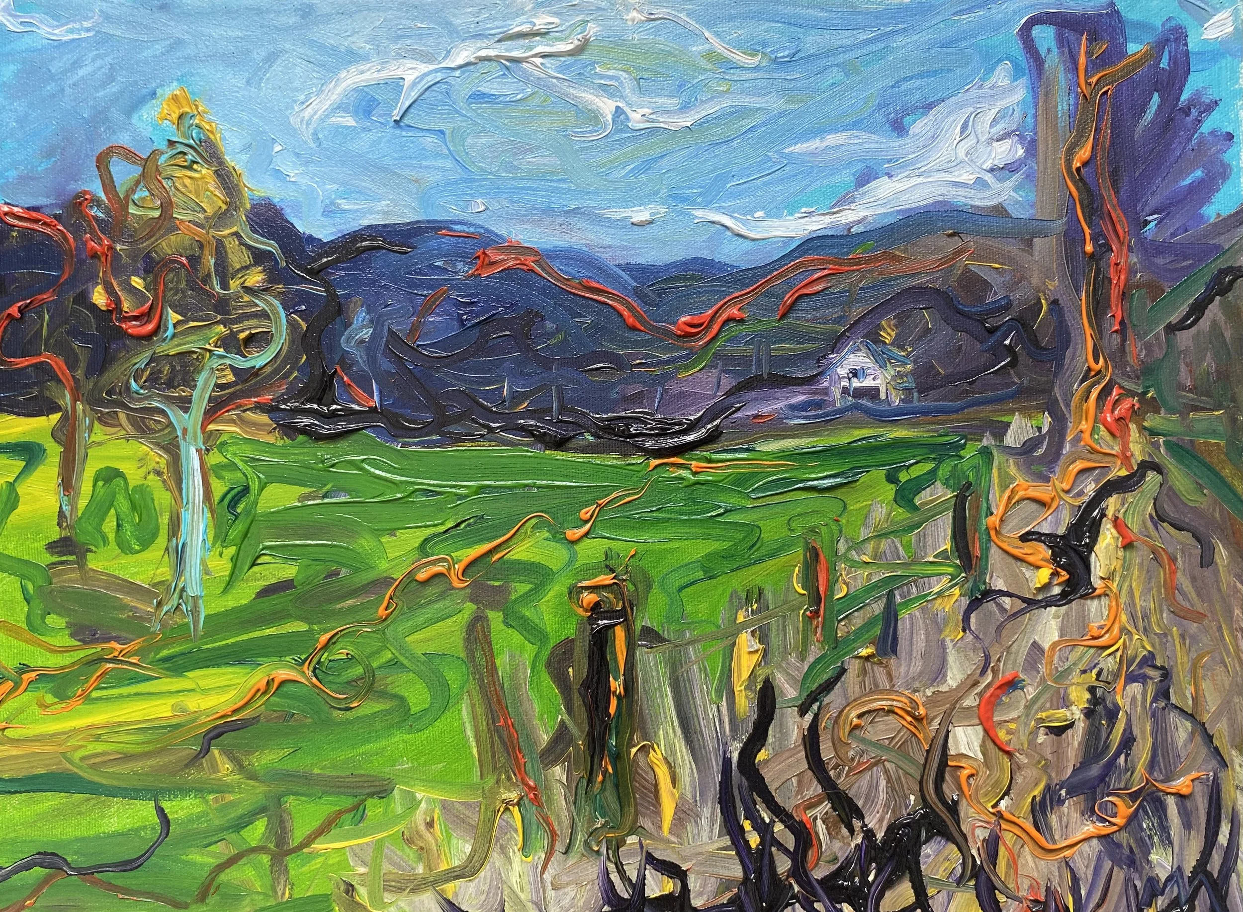 The Cows. 12"x16" oil.