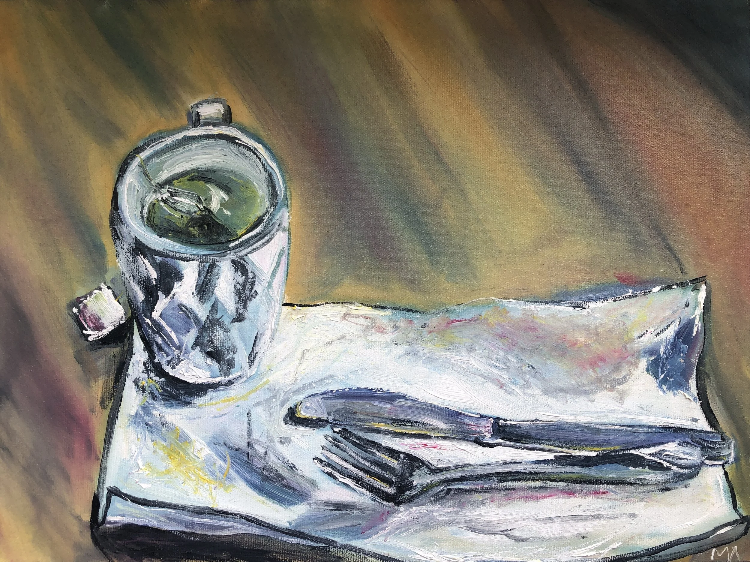 Afternoon Tea. 12"x16" oil.