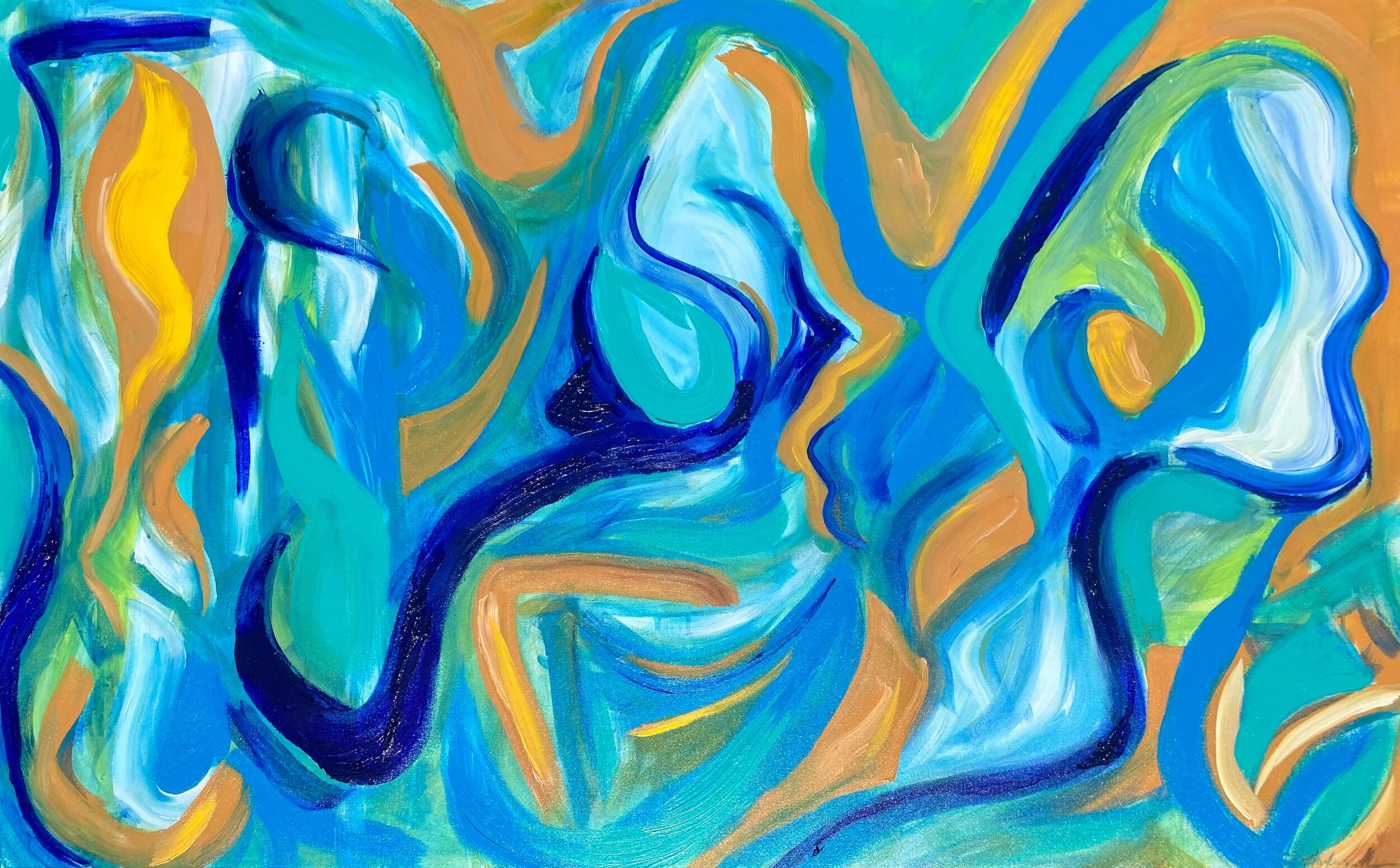 Walking Under. 30"x48" Acrylic