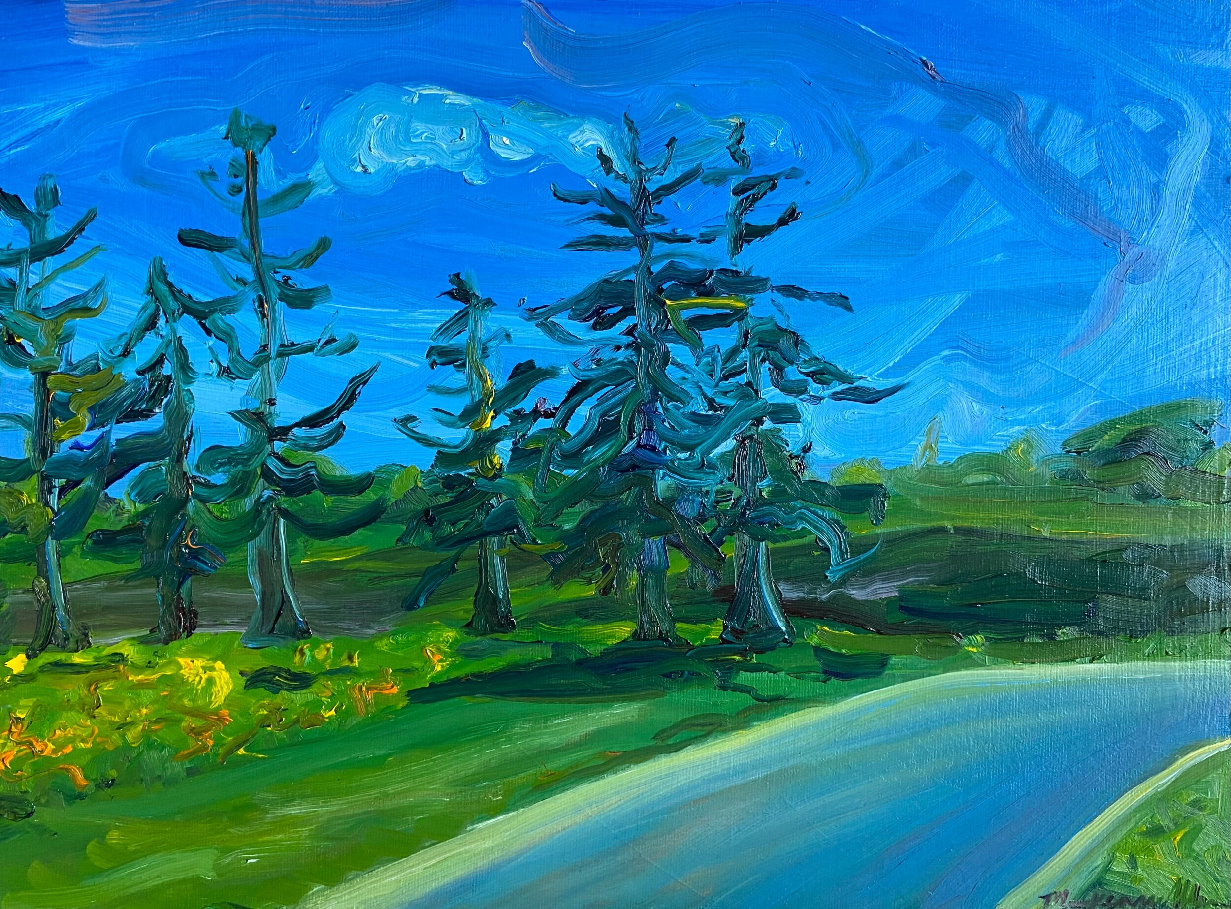 They Waved. 12"x16" oil.