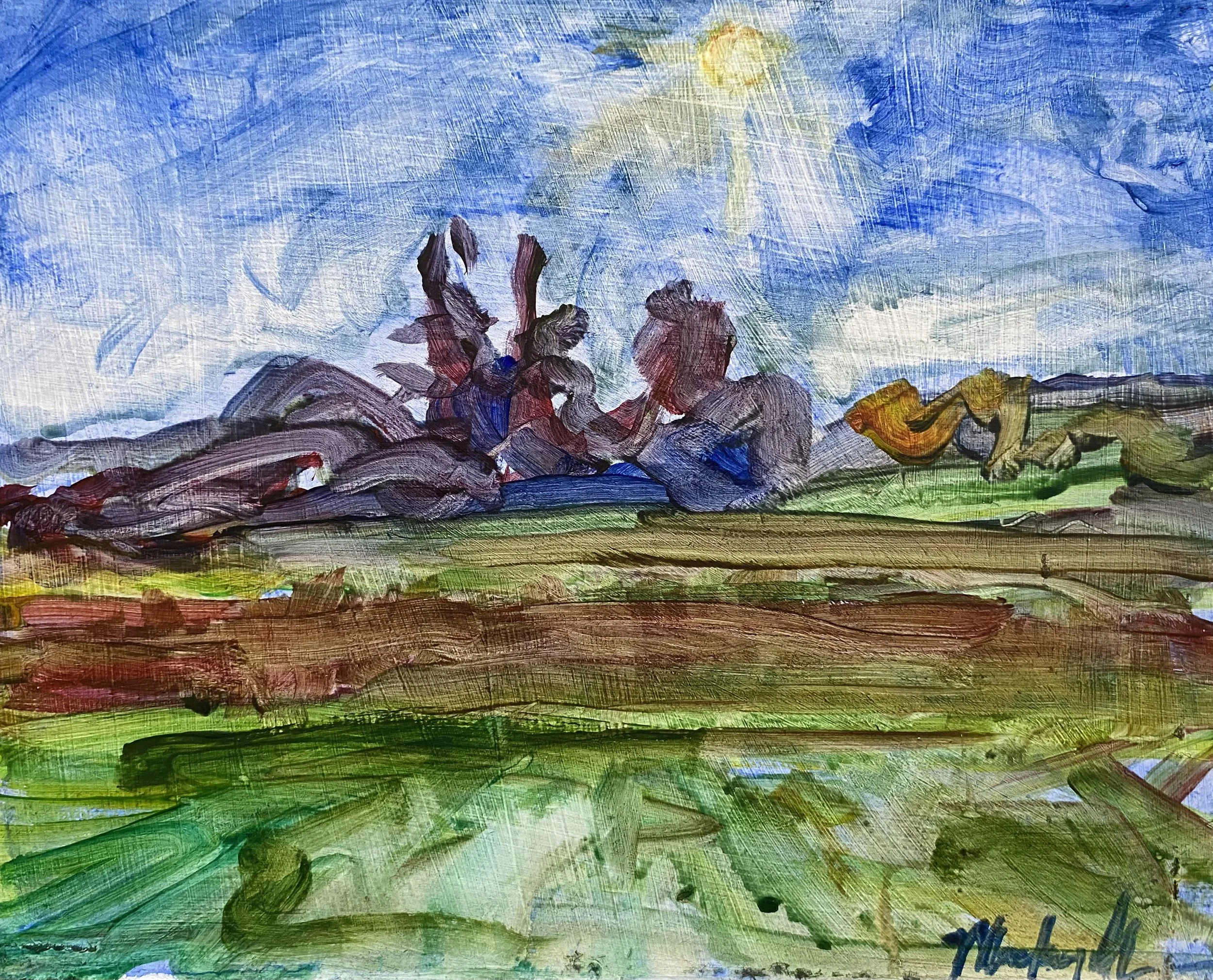 Afternoon Sun. 8"x10" acrylic.