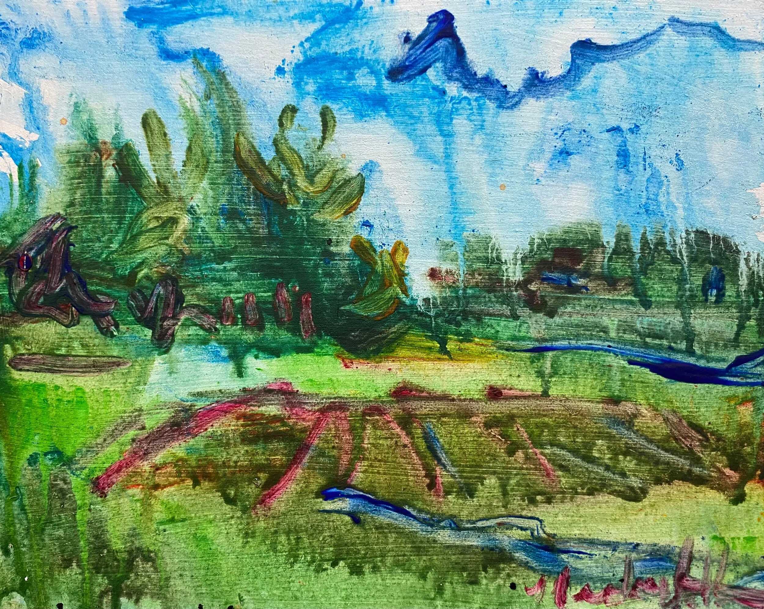 Welcome Home. 8"x10" acrylic.