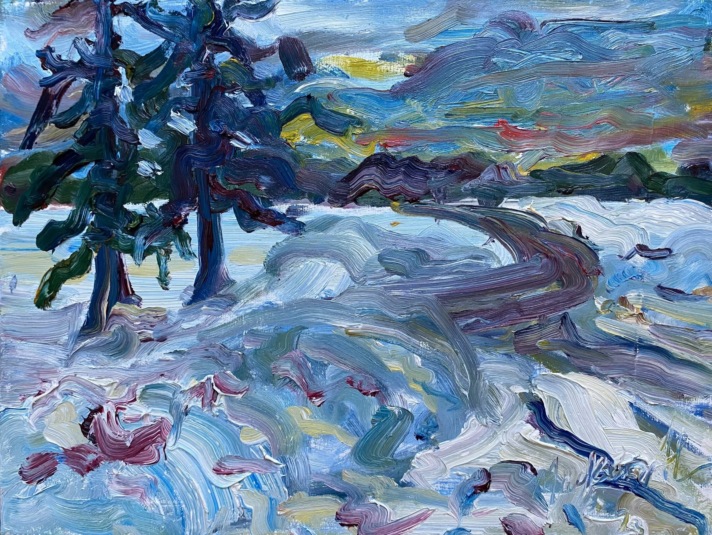 Winter. 12"x16" oil. 2022