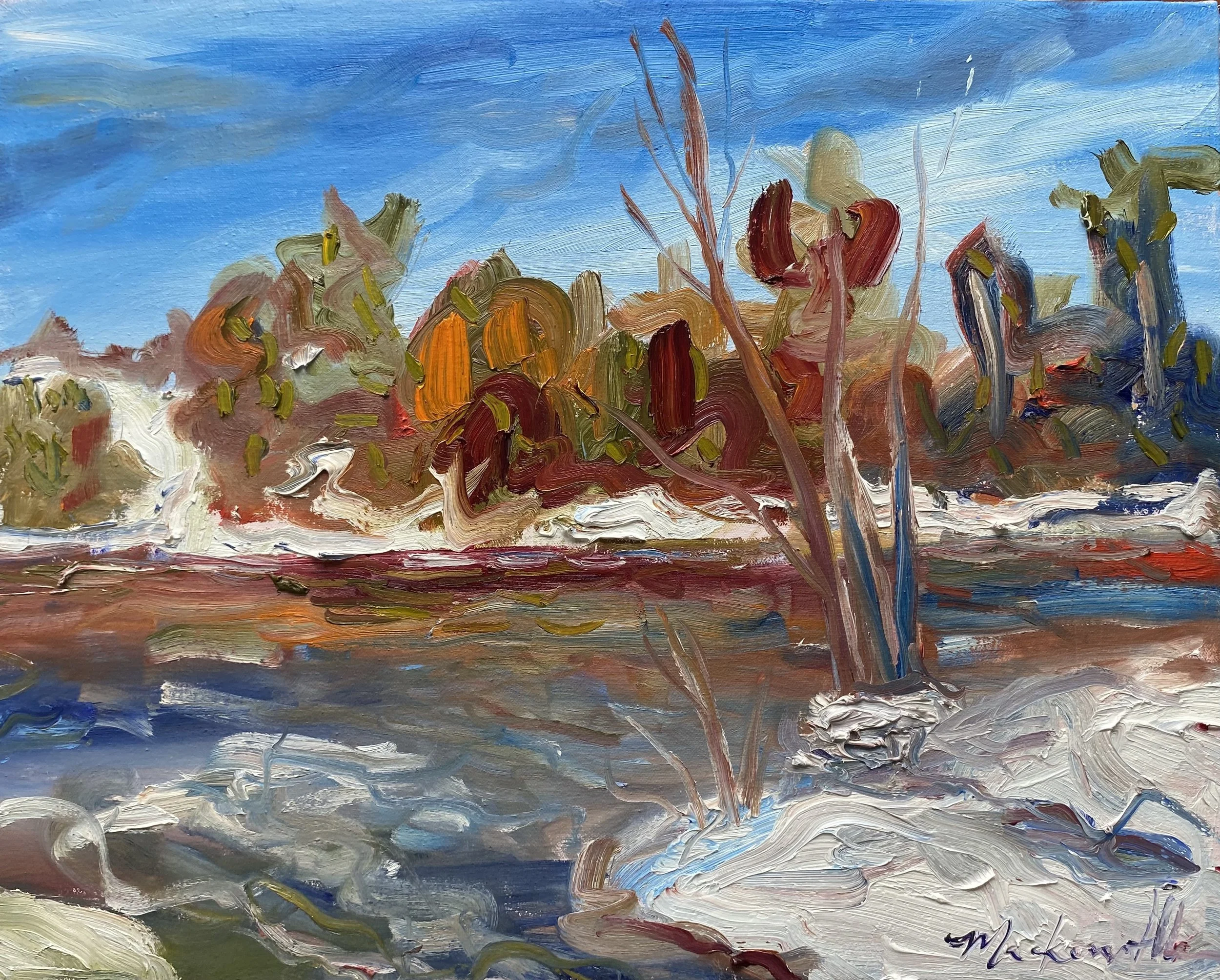 Summer Winter. 16"x20" oil. 2023