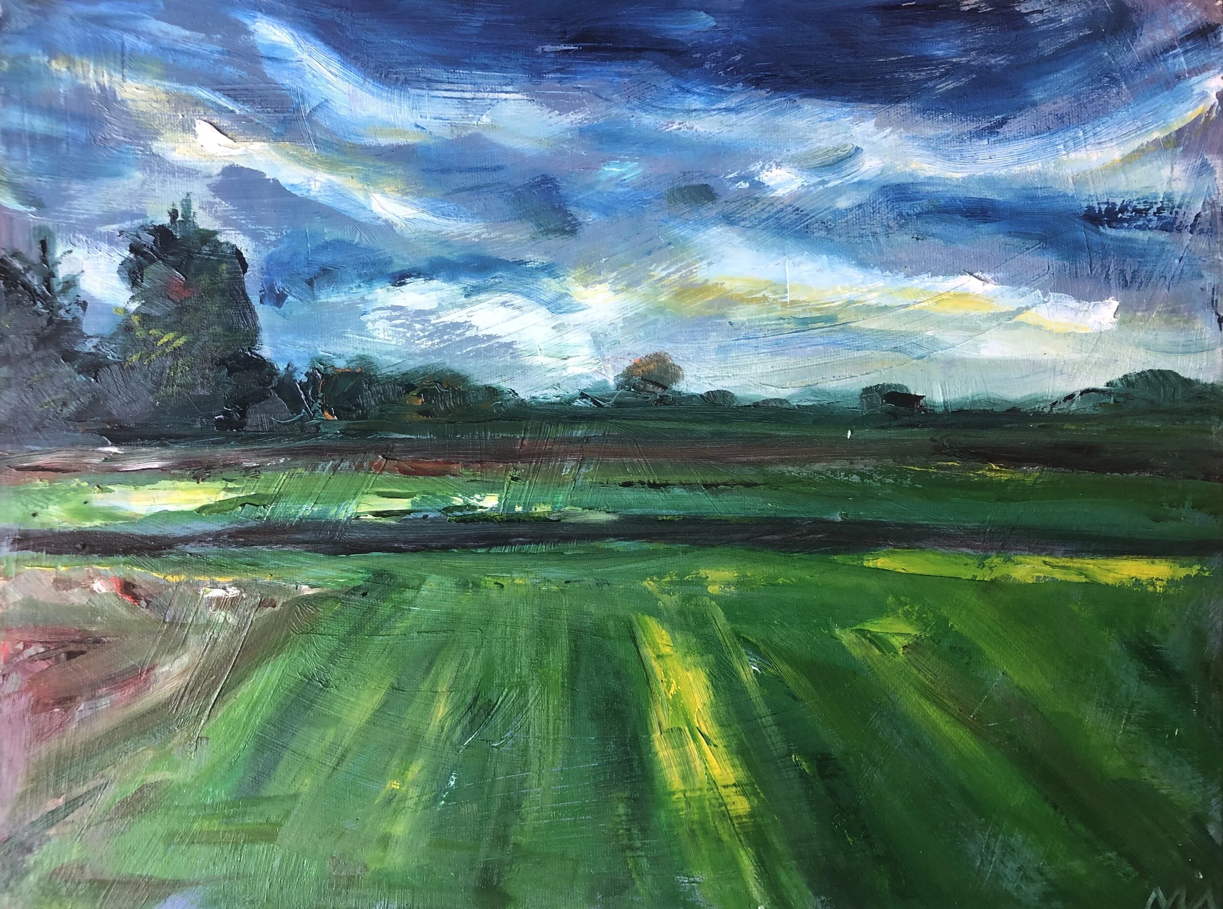 I Saw You. 12"x16" oil.