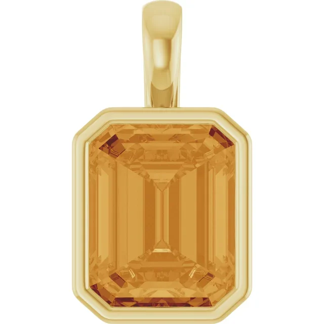 Bezel Set Gemstone Charm_Citrine.webp